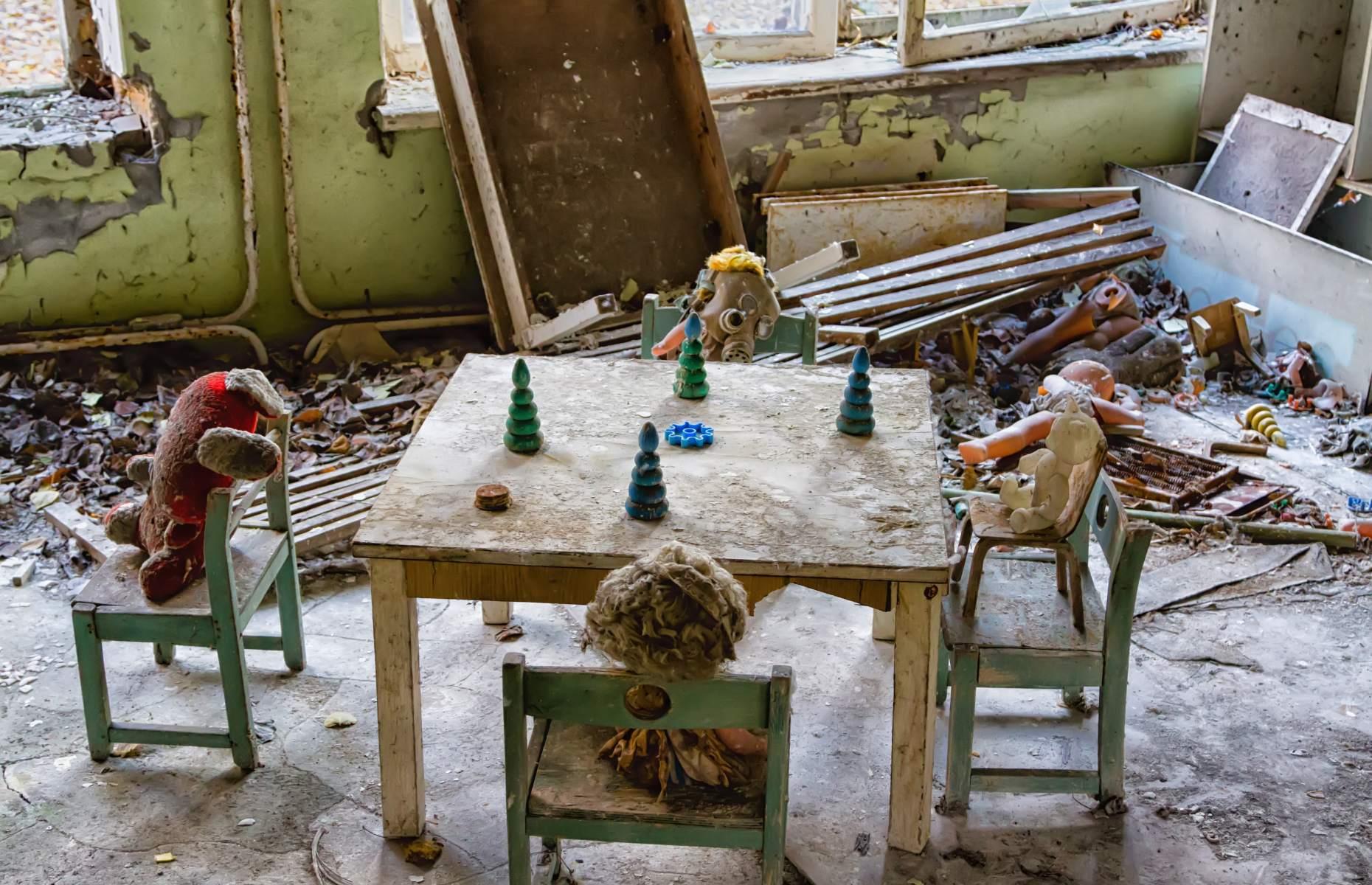 Escuelas en la zona de exclusión de Chernóbil, Pripyat, Ucrania