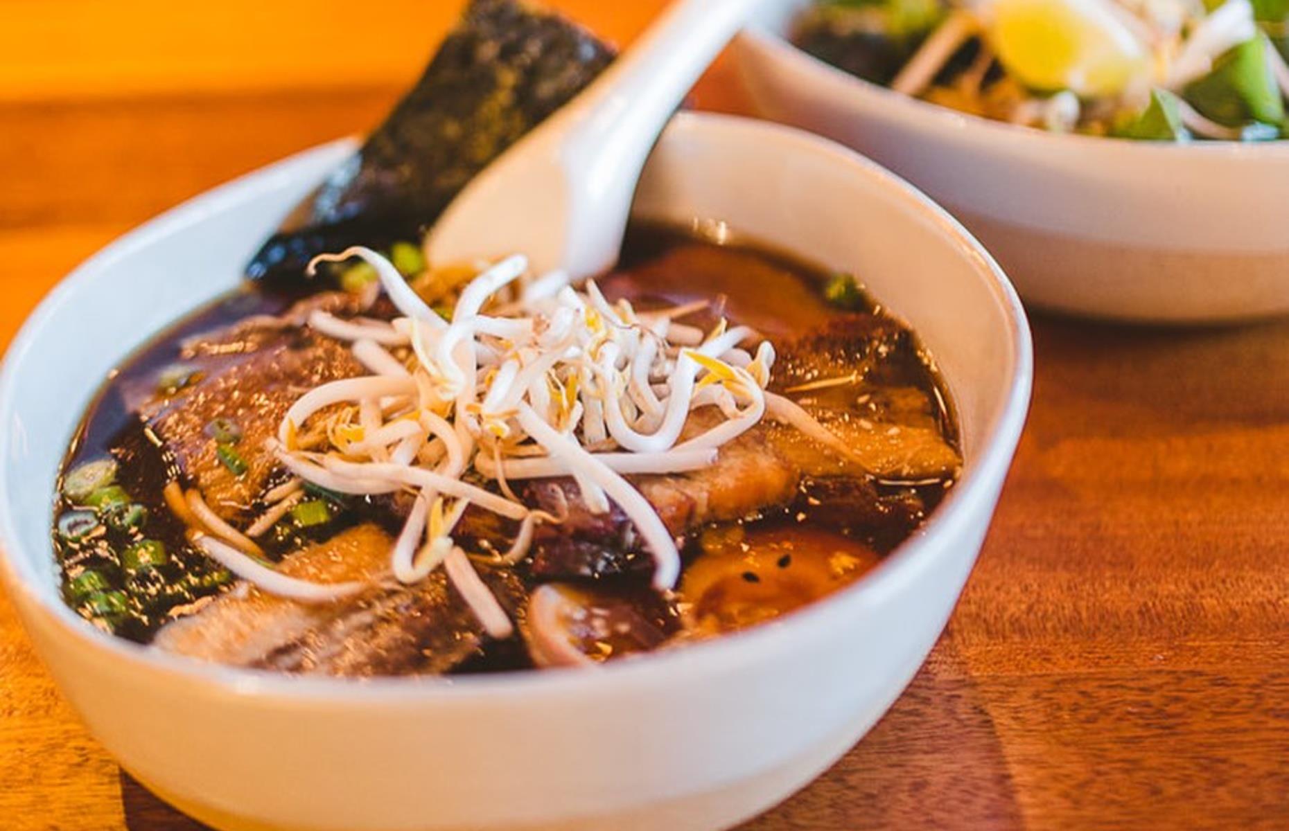 Wyoming: pork ramen, Noodle Kitchen, Jackson