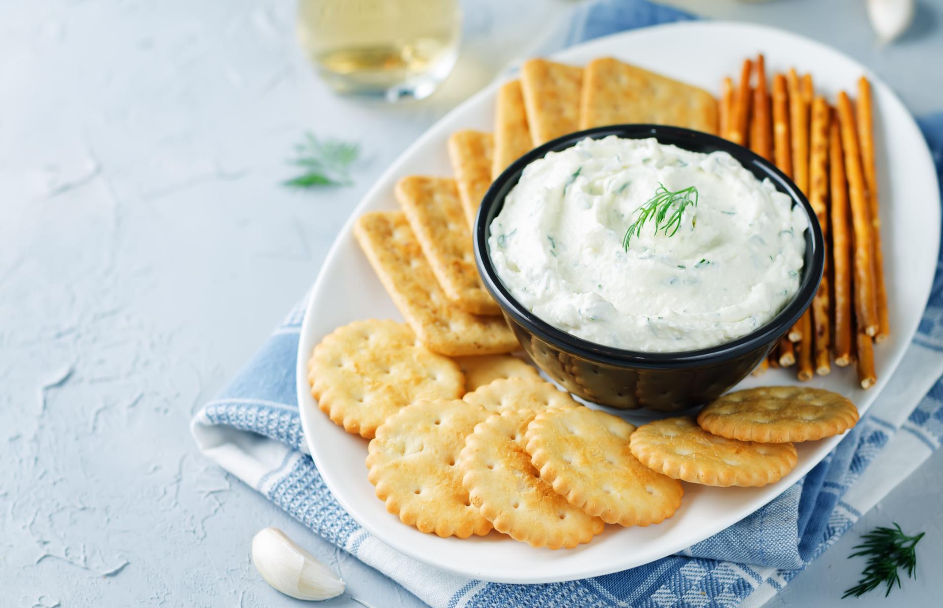 Whipped feta and dill