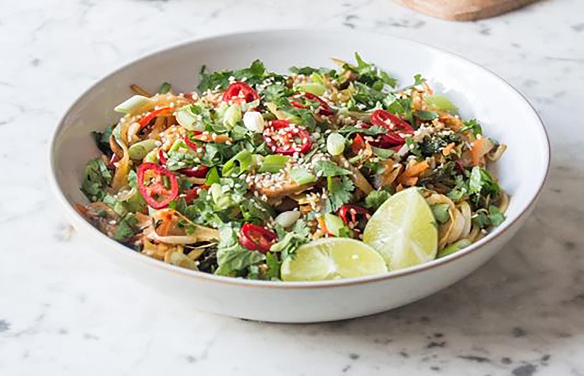 35. Potato yaki udon noodles