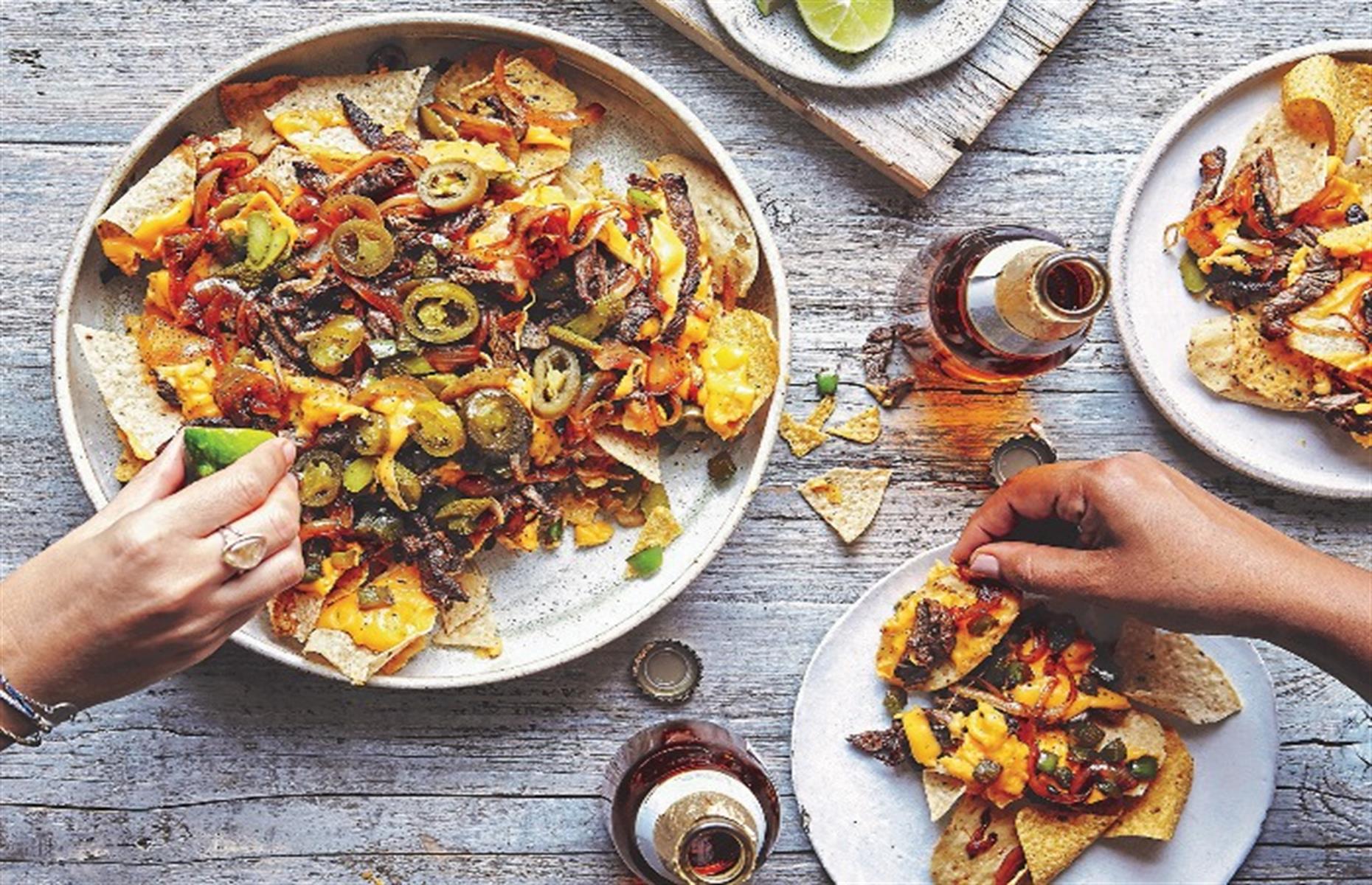 Philly steak nachos