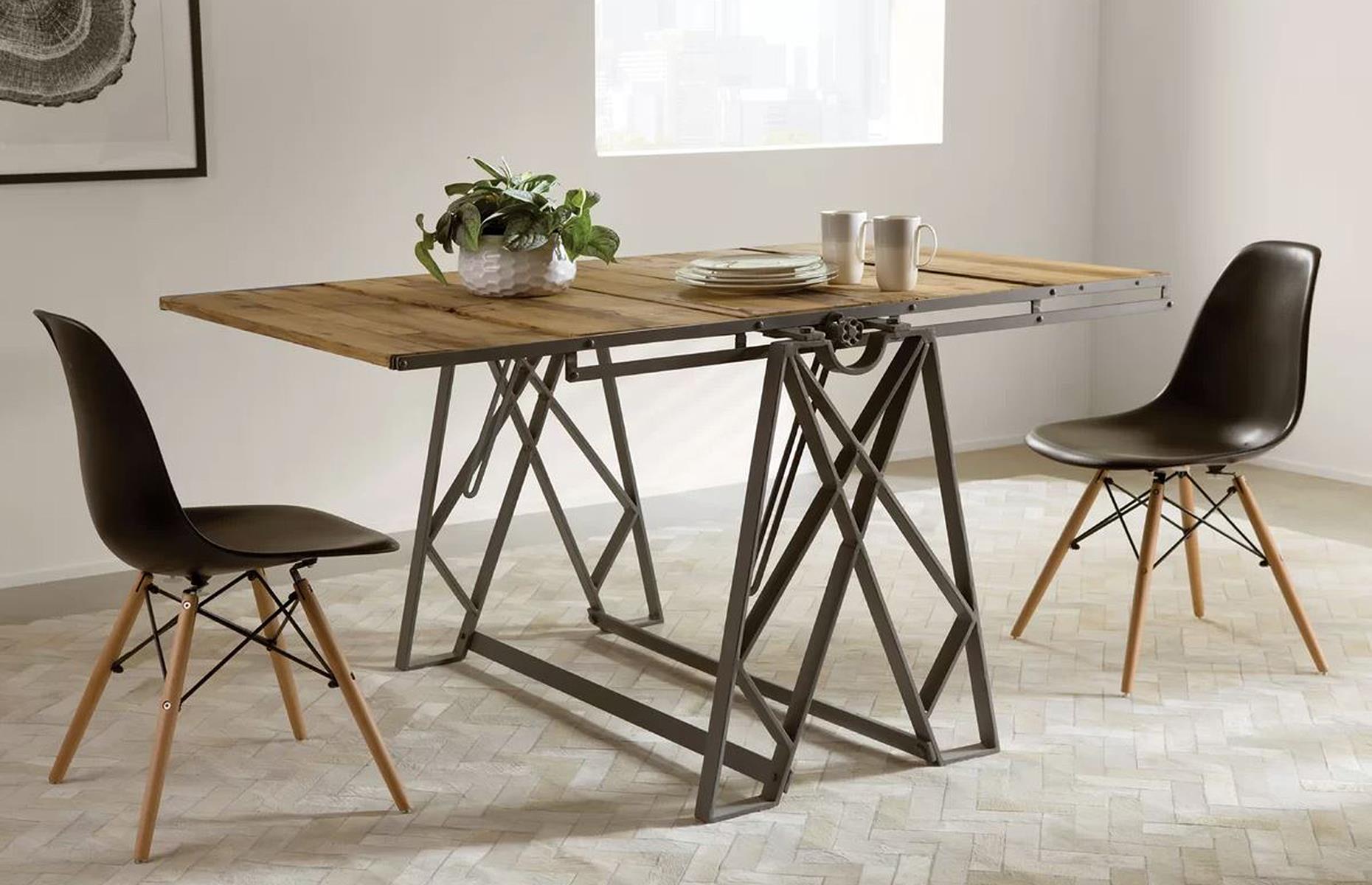 After: a convertible dining table for two