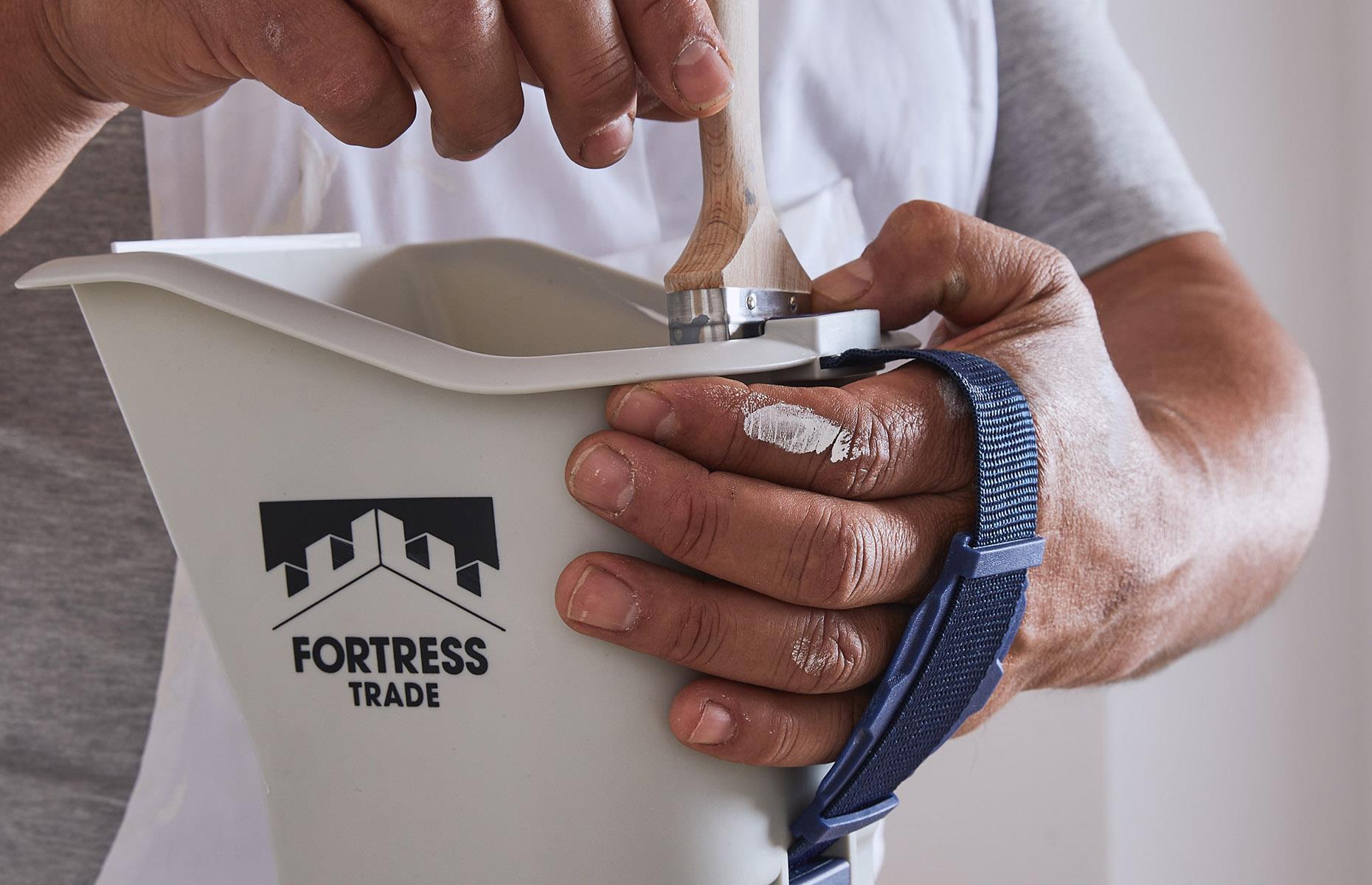 Use a paint kettle and brush magnet for decorating tricky areas 