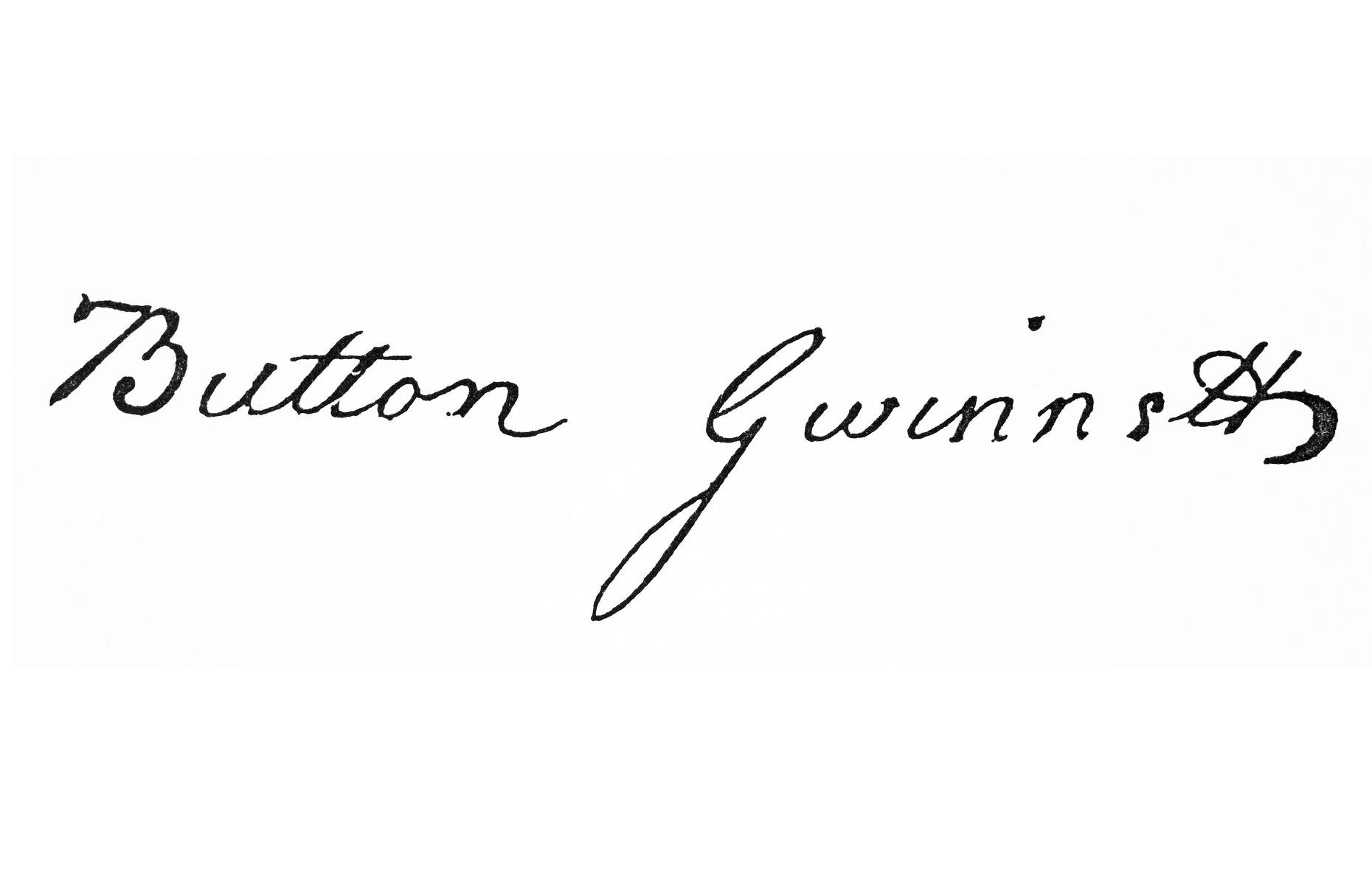 10. Button Gwinnett-signed document: $1.4 million (£1.1m)