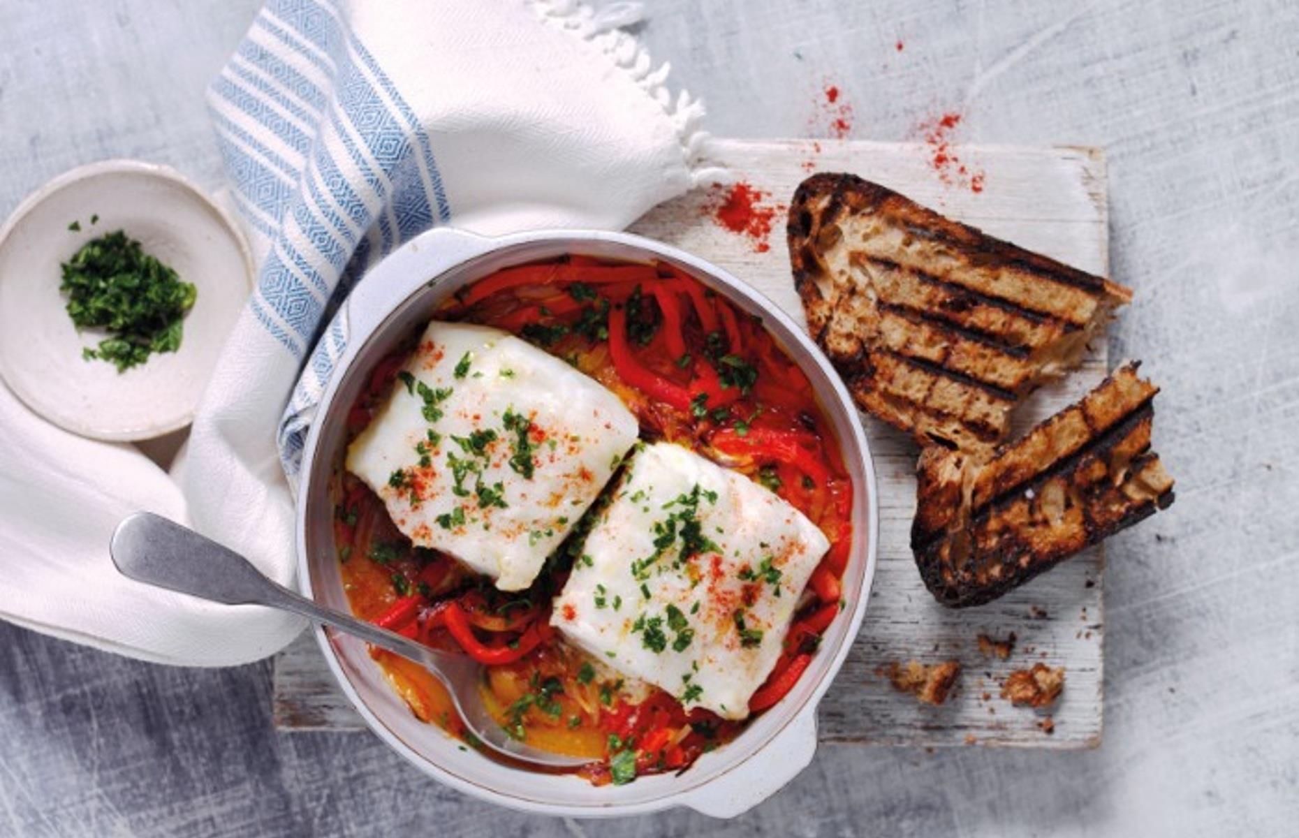 Spanish-inspired cod with peppers