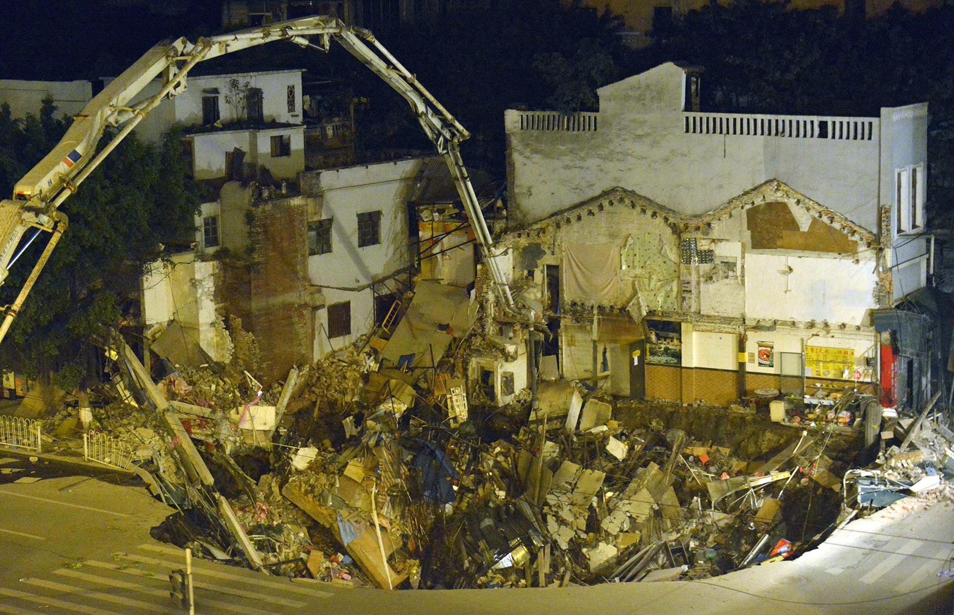 Swallowed by a sinkhole: China