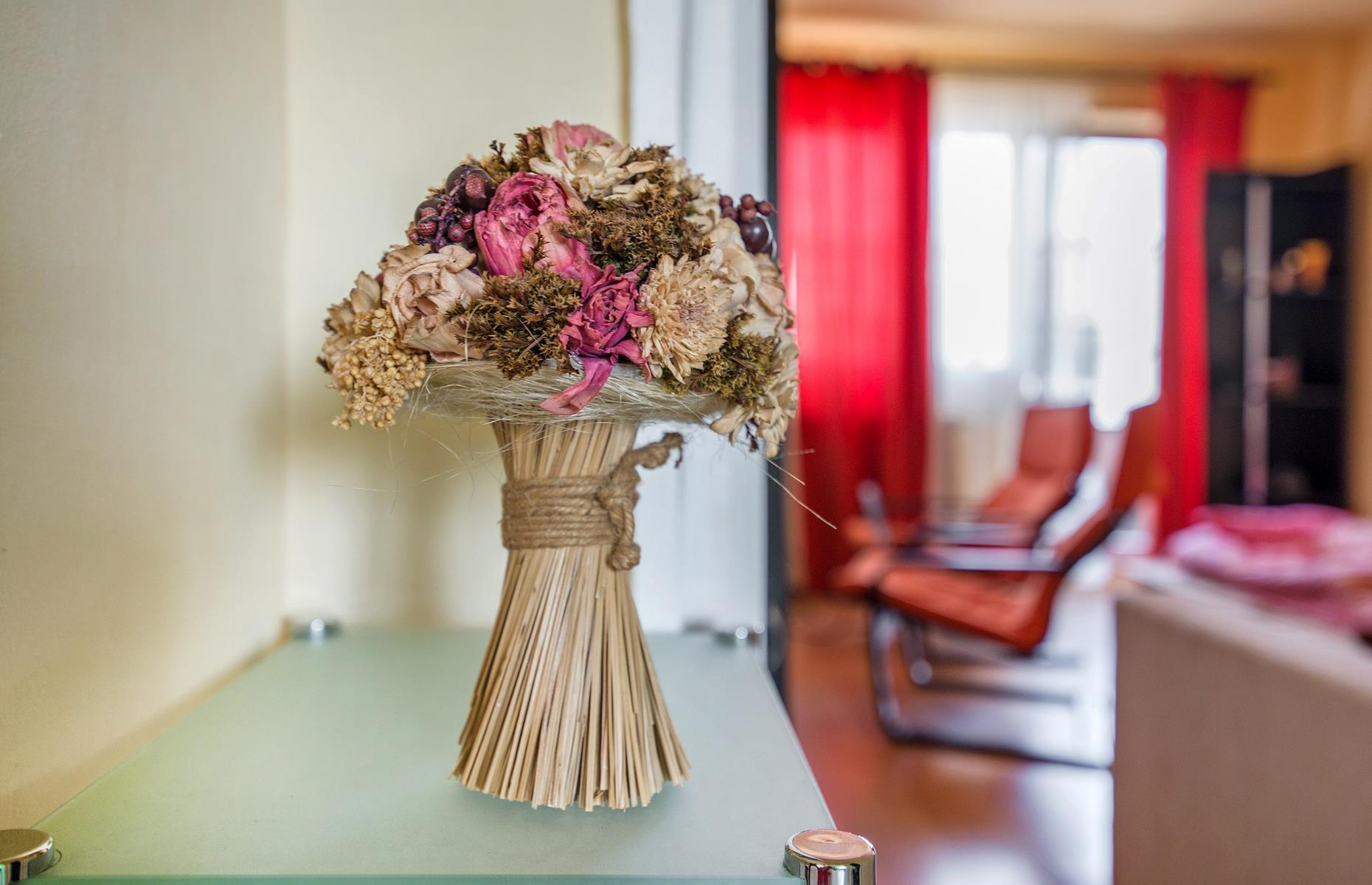 Then: dried flowers