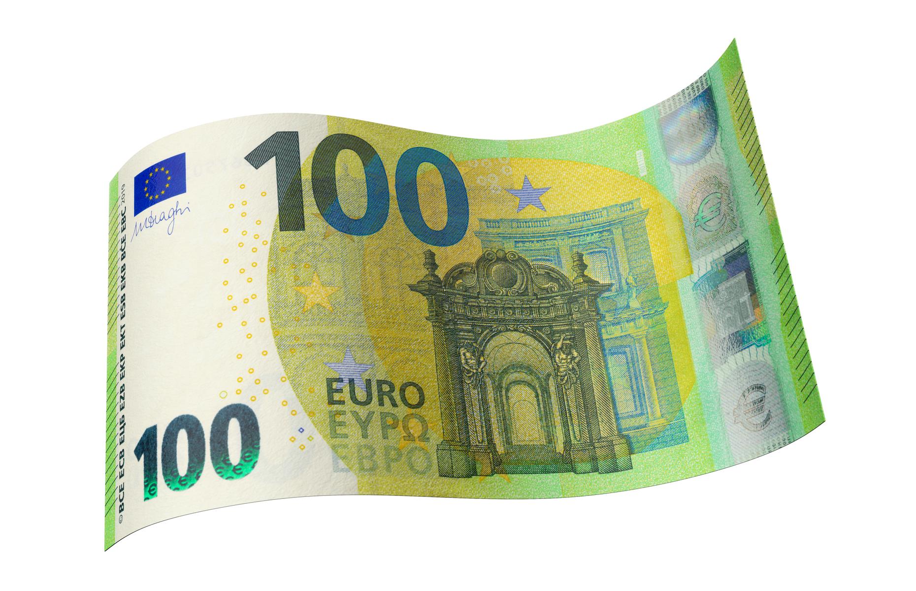 New 100. 100 Euro. Geldschein.