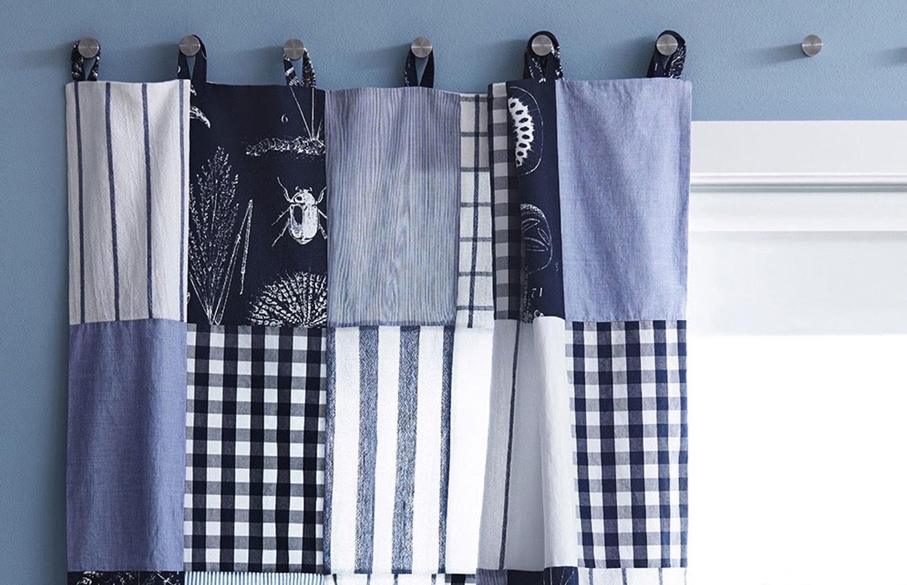 Sew curtains with IKEA tea towels