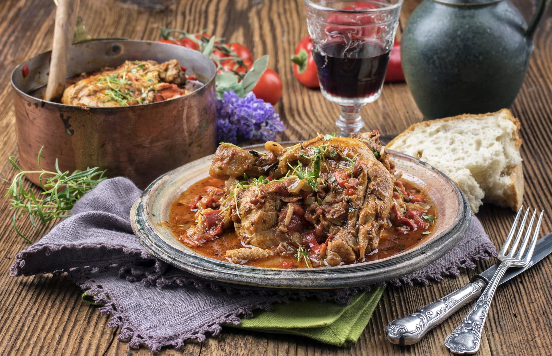Basque-style chicken