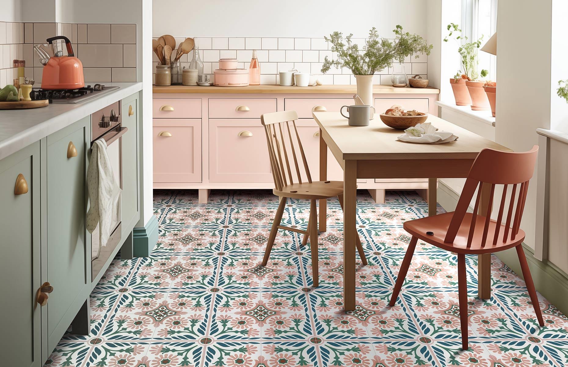 Lay statement kitchen tiles