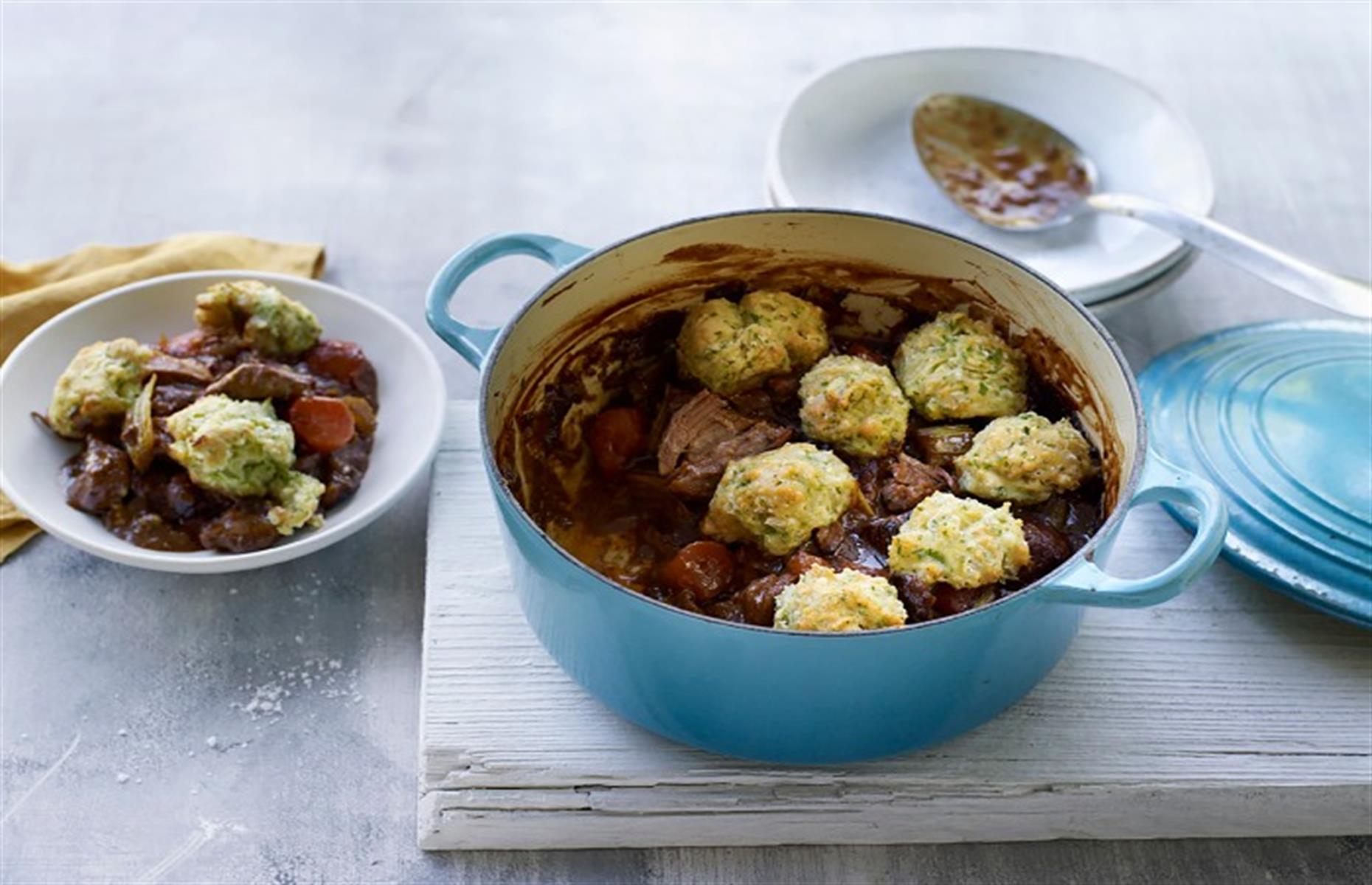 Beef stew with dumplings