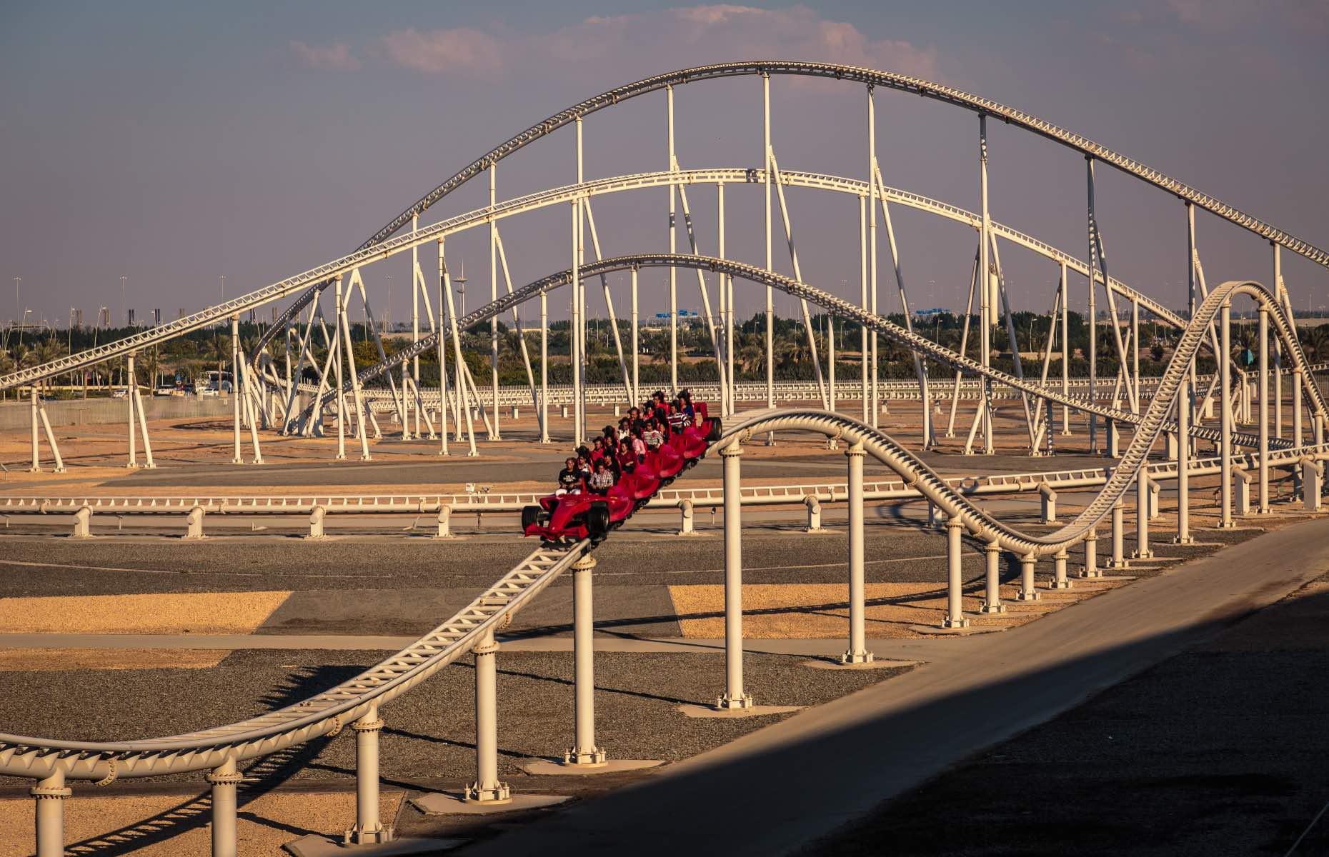 Formula Rossa roller coaster, Abu Dhabi, UAE