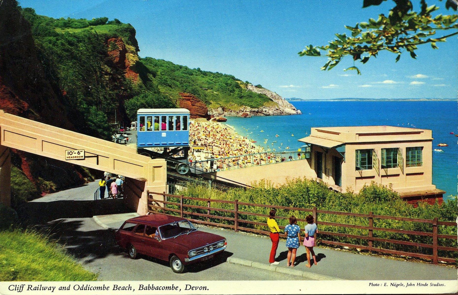 Seventies postcard of Babbacombe