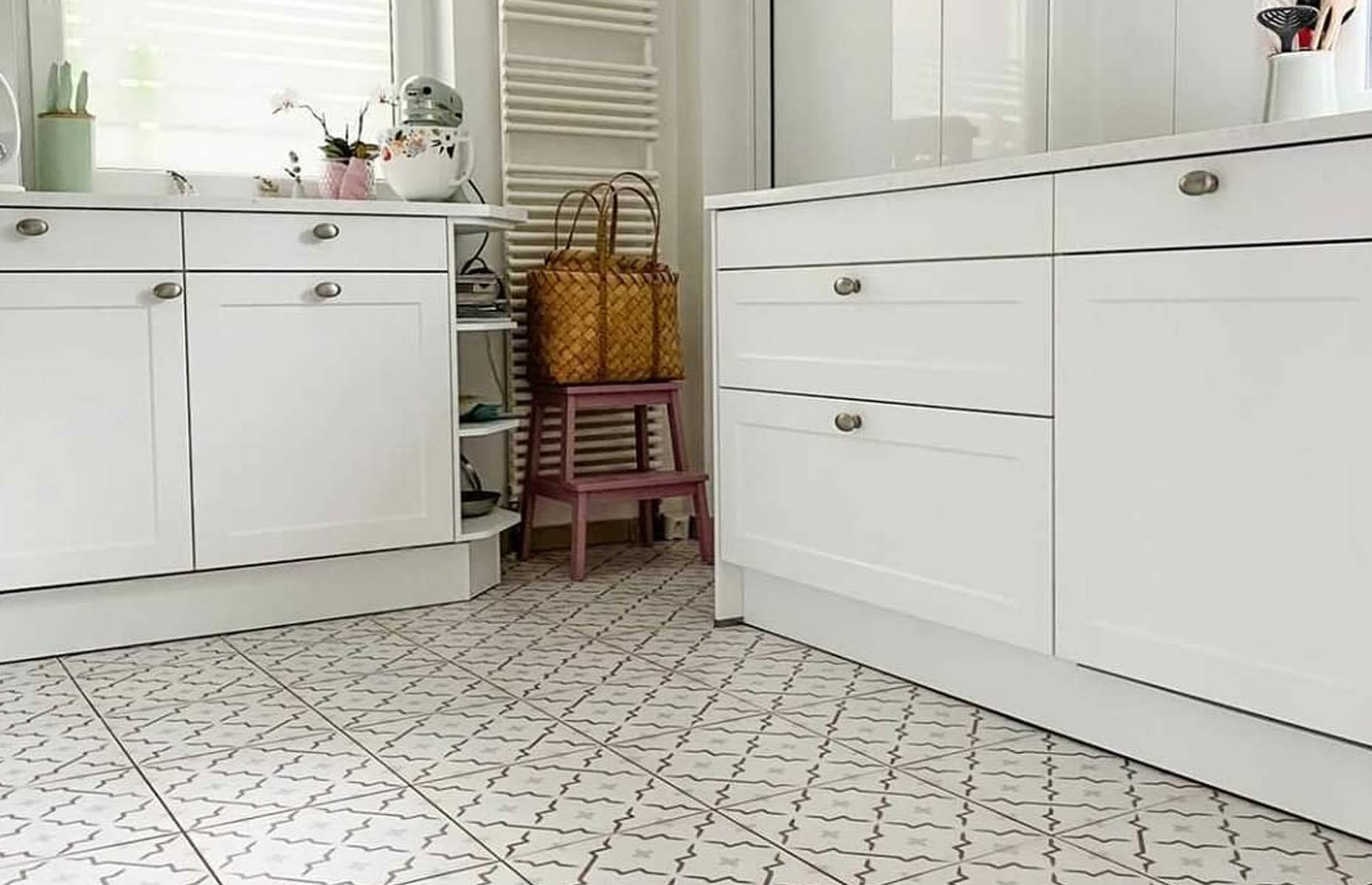 Fake fancy floor tiles
