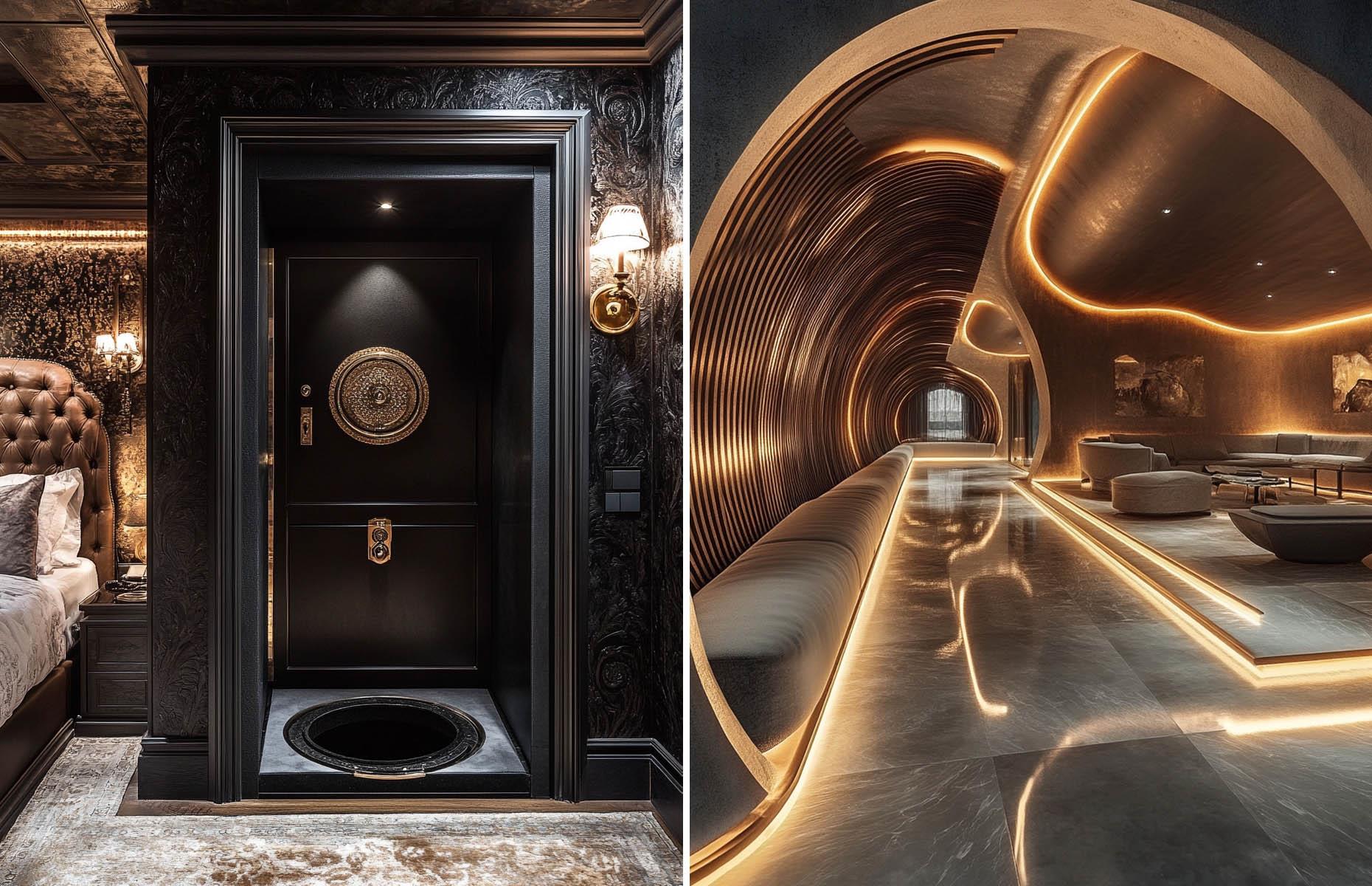 Secret exits and hidden passageways