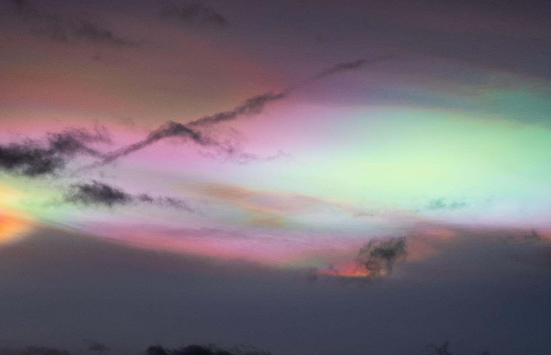 Nacreous clouds, Kent, England, UK