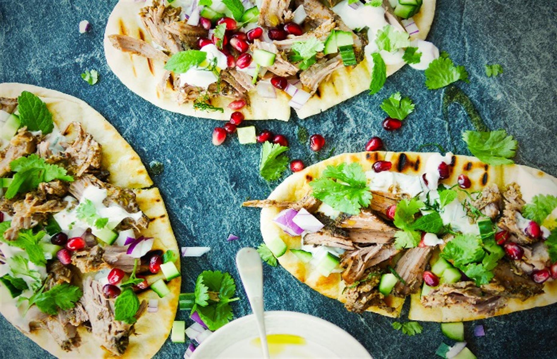 Leg of lamb: slow-cooked Lebanese lamb