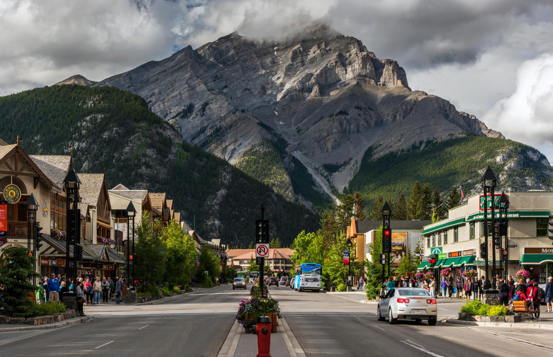 Now: Banff Avenue, Banff, Alberta