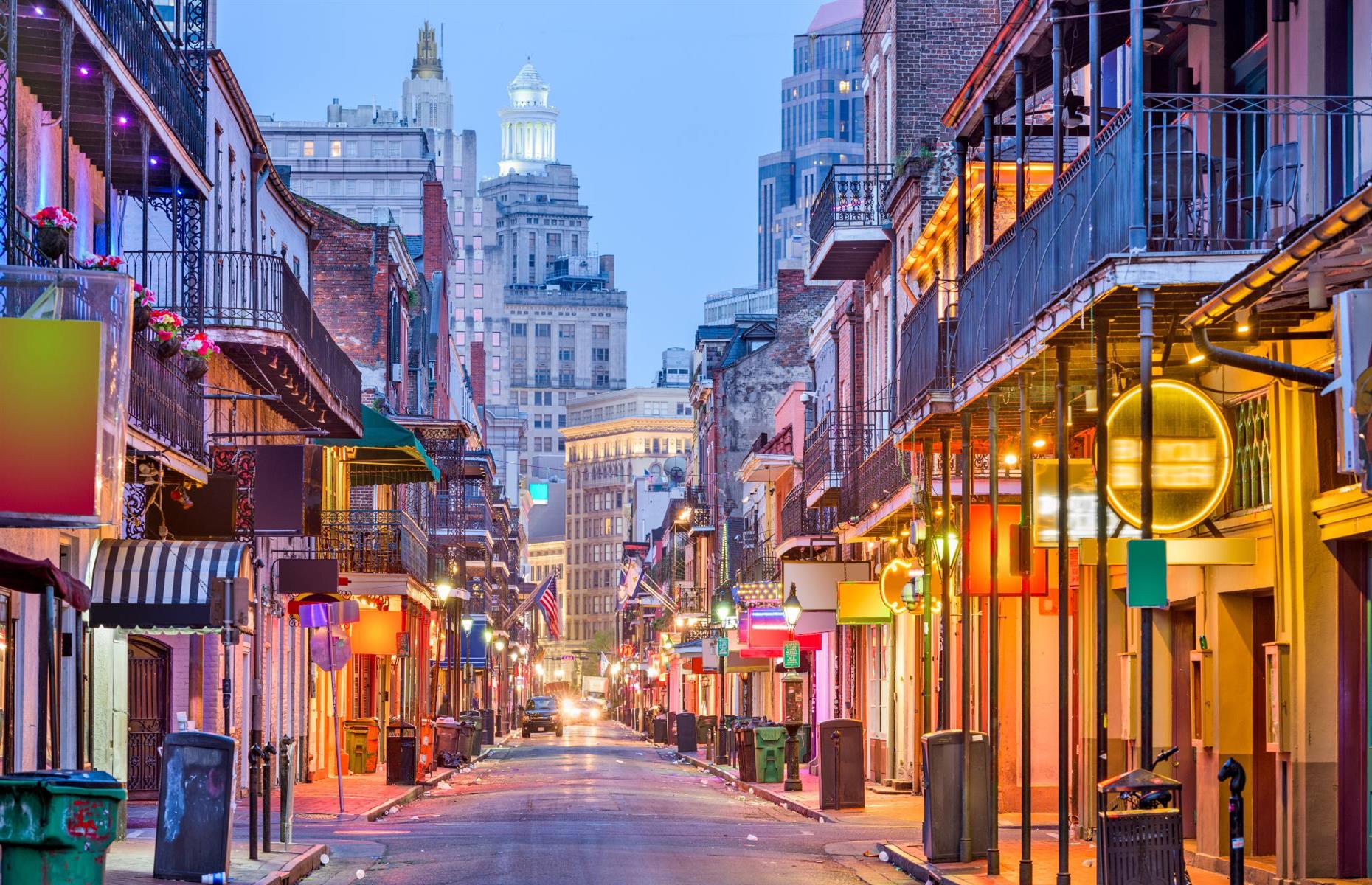 Now: Bourbon Street, New Orleans, Louisiana