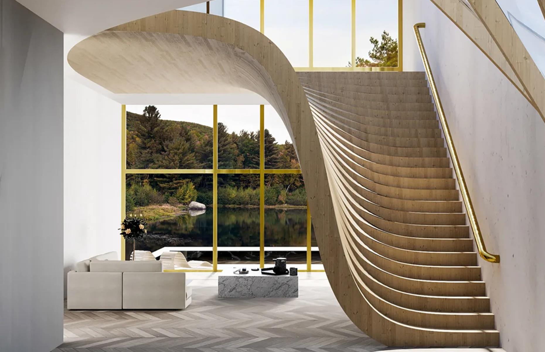 Casa del lago: Espectaculares elementos interiores