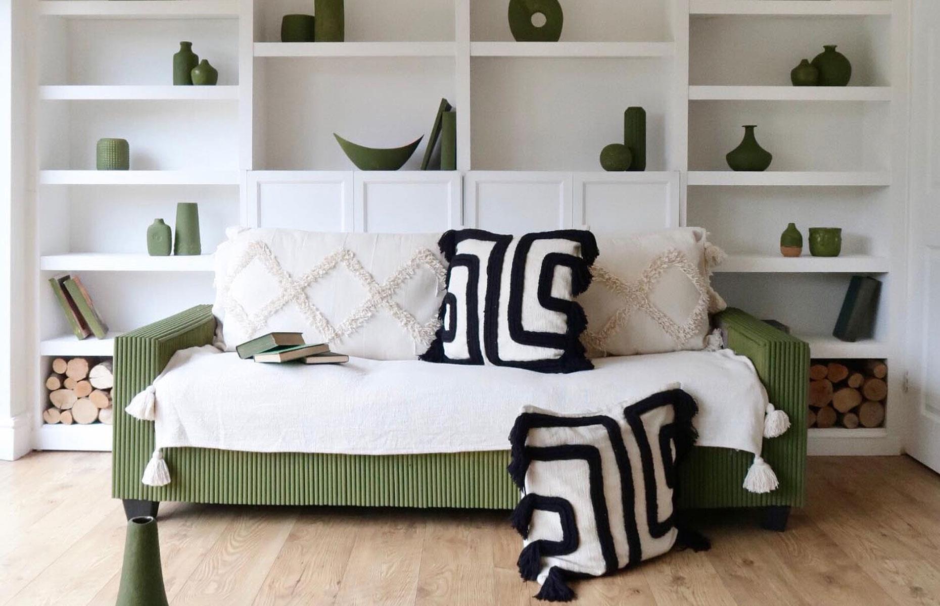 Reeded sofa
