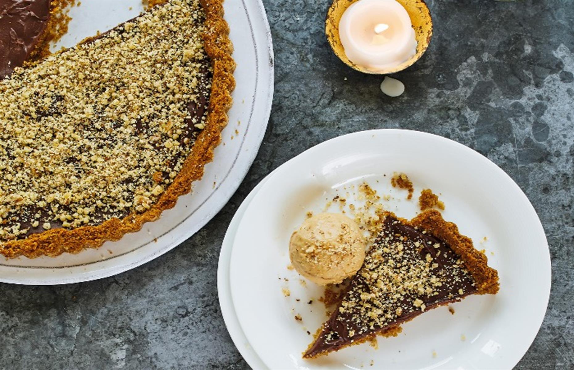 Chocolate ganache tart