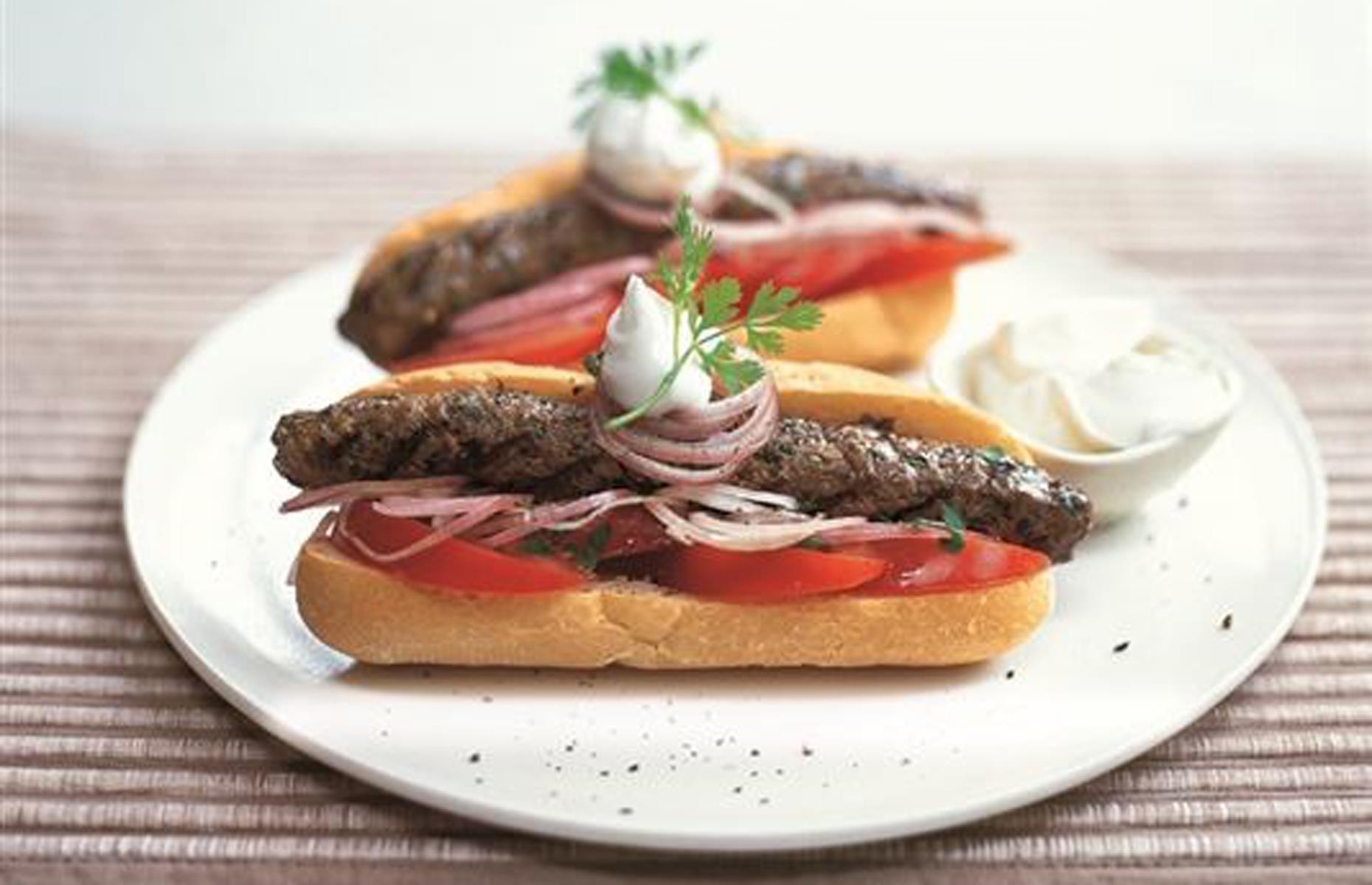 Spiced Mediterranean burgers