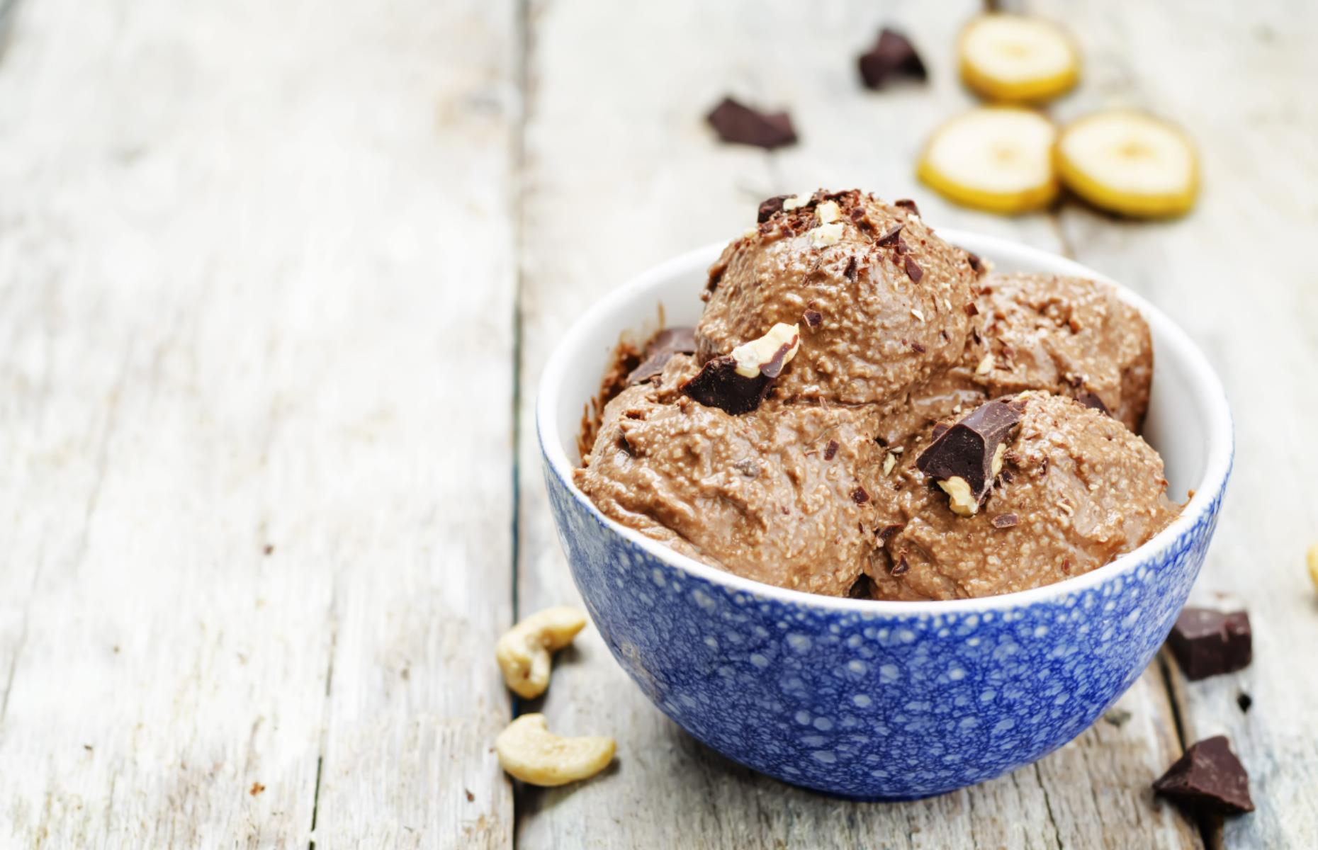 Banana and chocolate ice cream