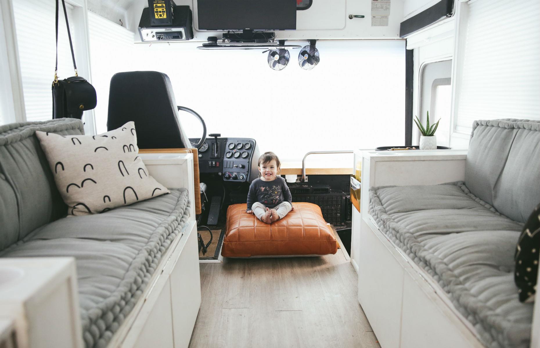 From a battered school bus to dream home on wheels