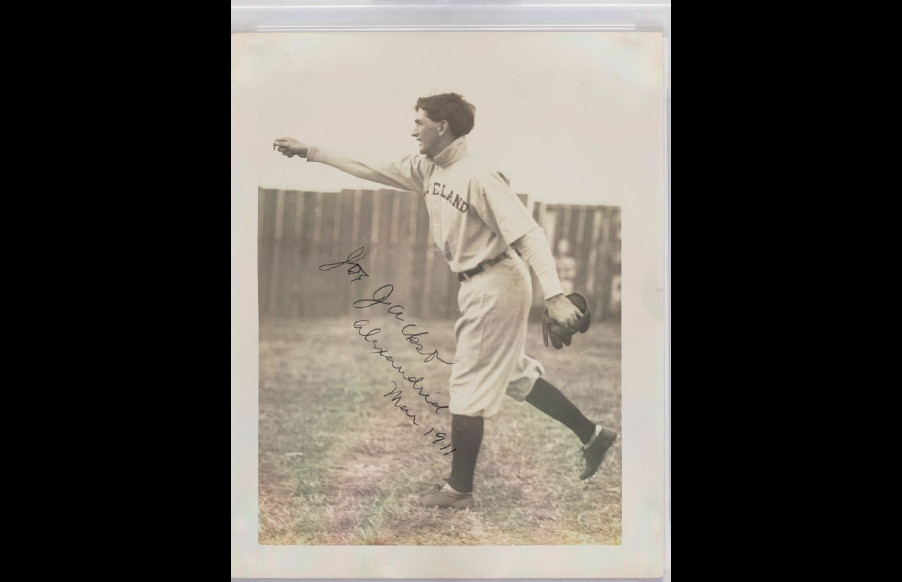 Autographed Joe Jackson baseball photograph: $1.47 million (£1.1m)