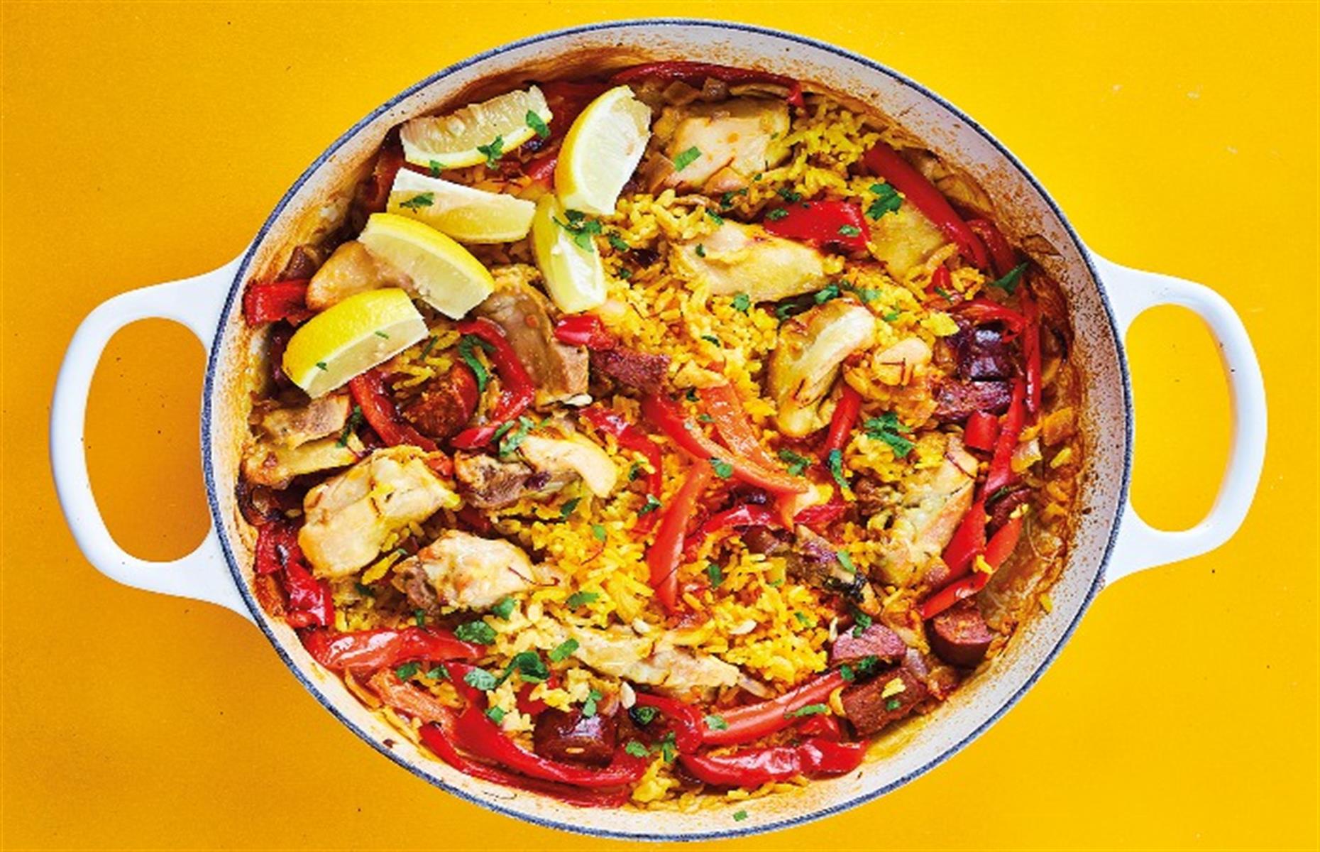 37. Chicken and chorizo paella