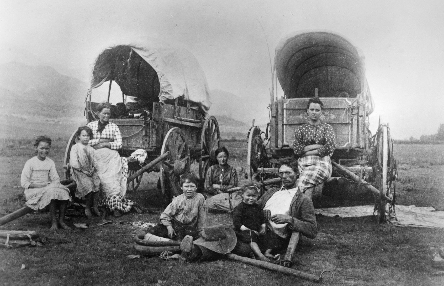 La vida en una carreta cubierta, Colorado, 1870