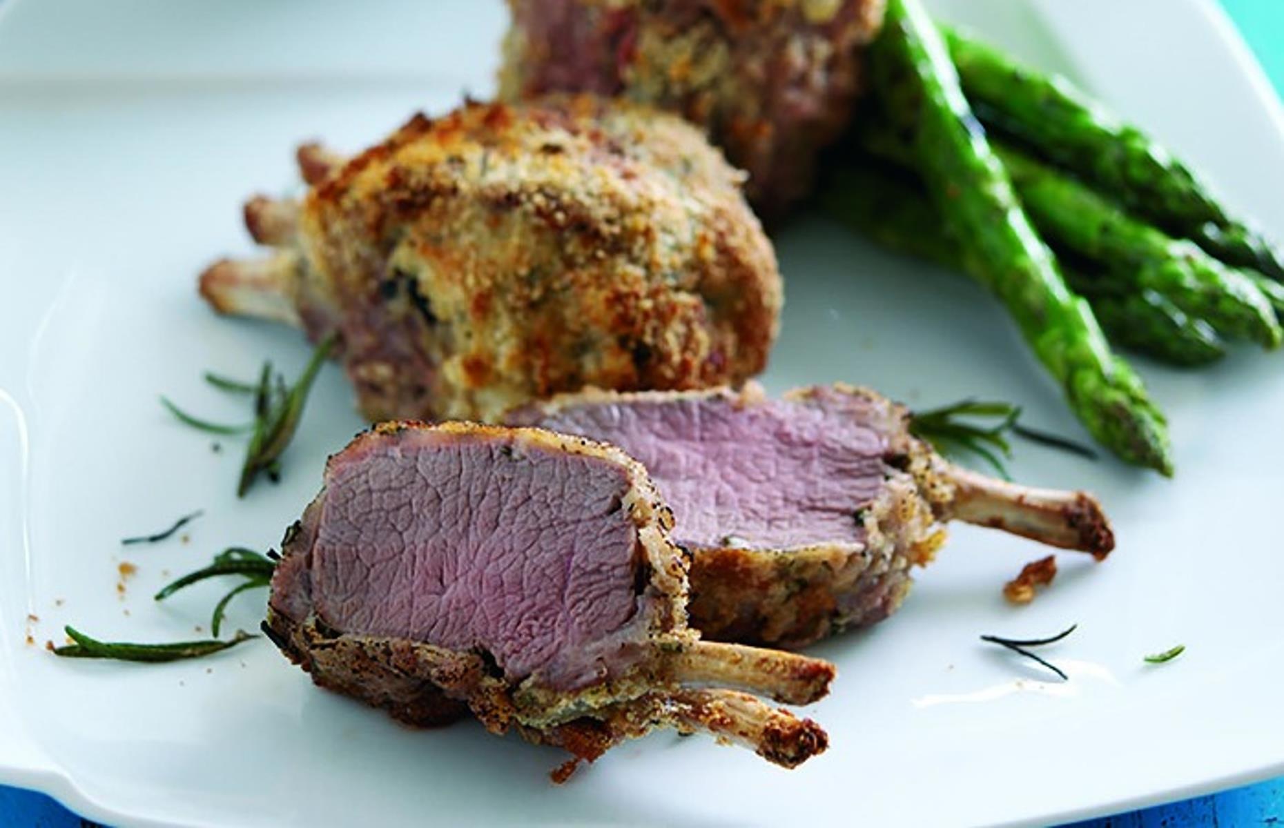 Rack of lamb: rosemary and Parmesan lamb