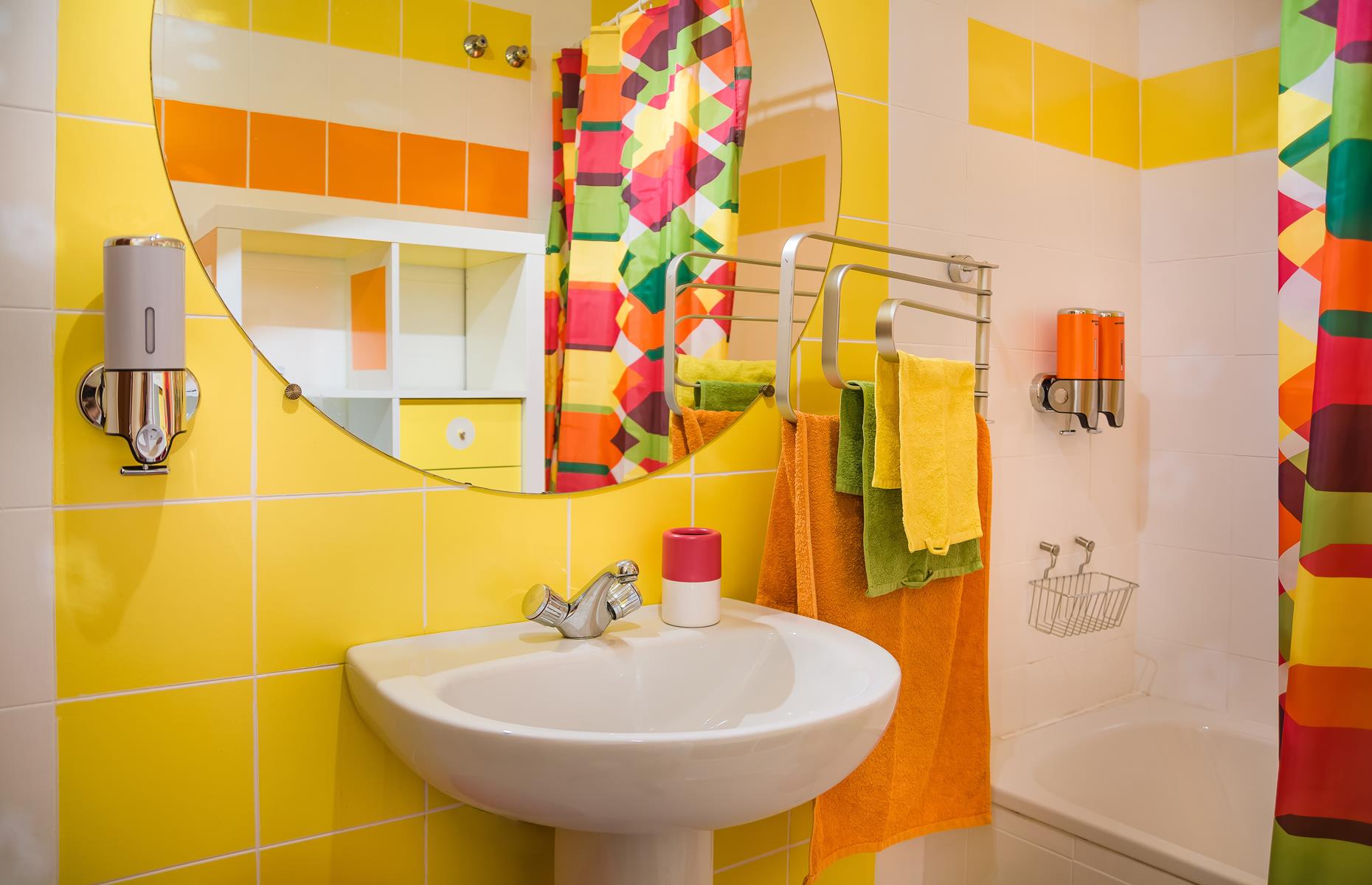 Colour clash bathrooms