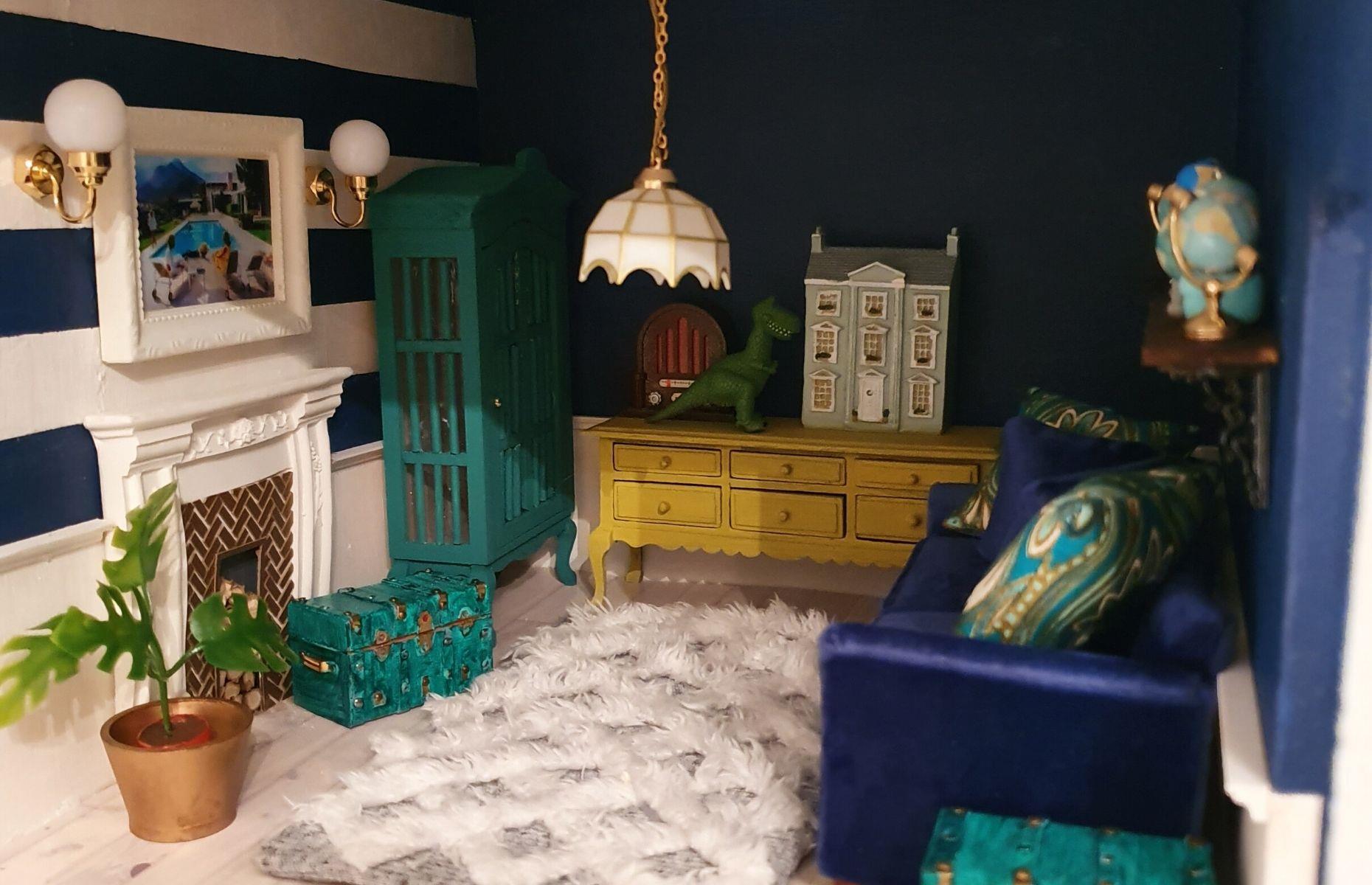 Completed playroom in miniature