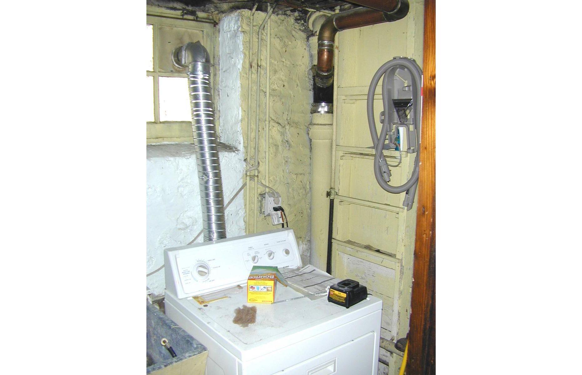 Upstairs laundry room for a new mum