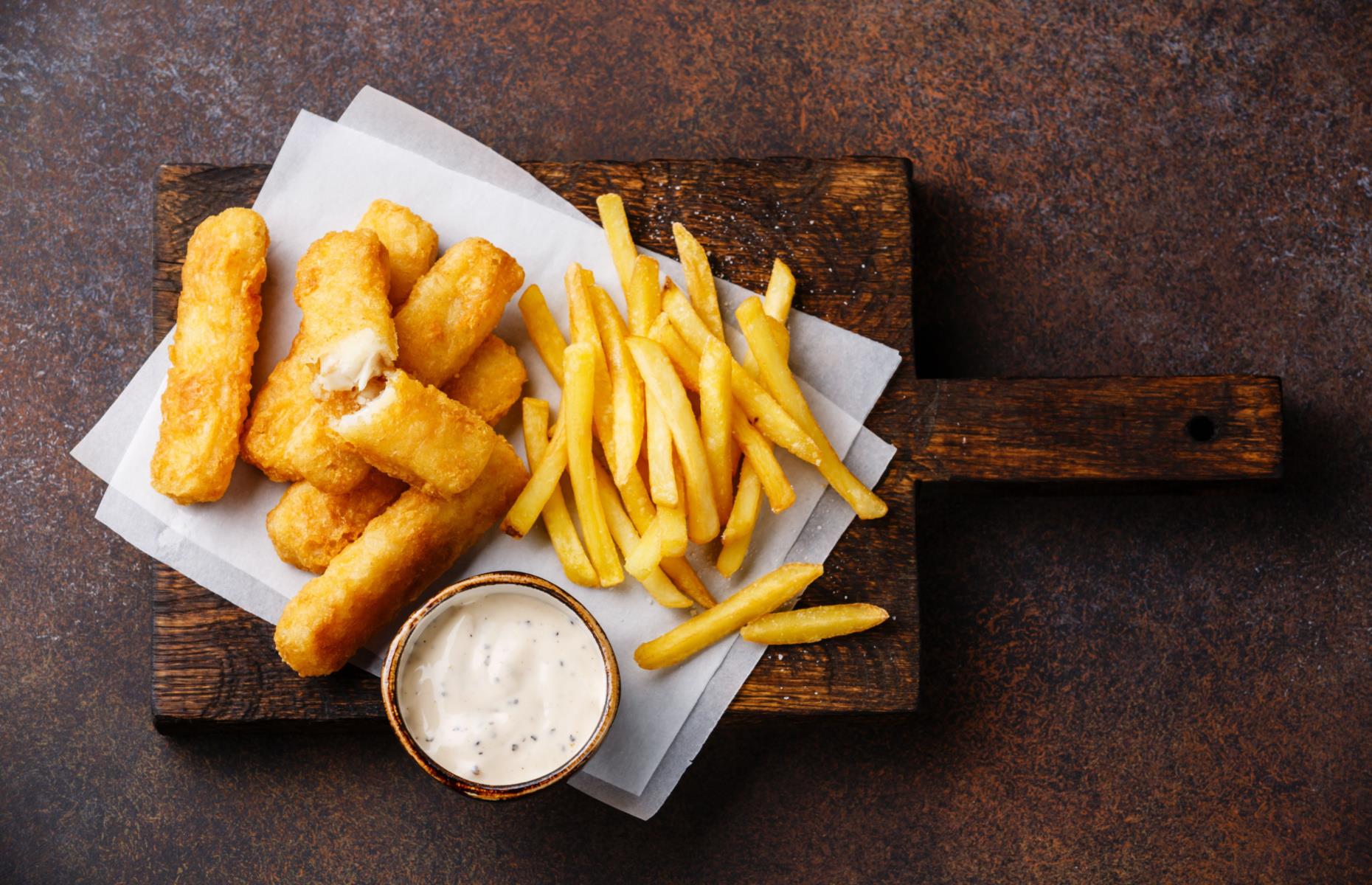 Fish fingers and fries