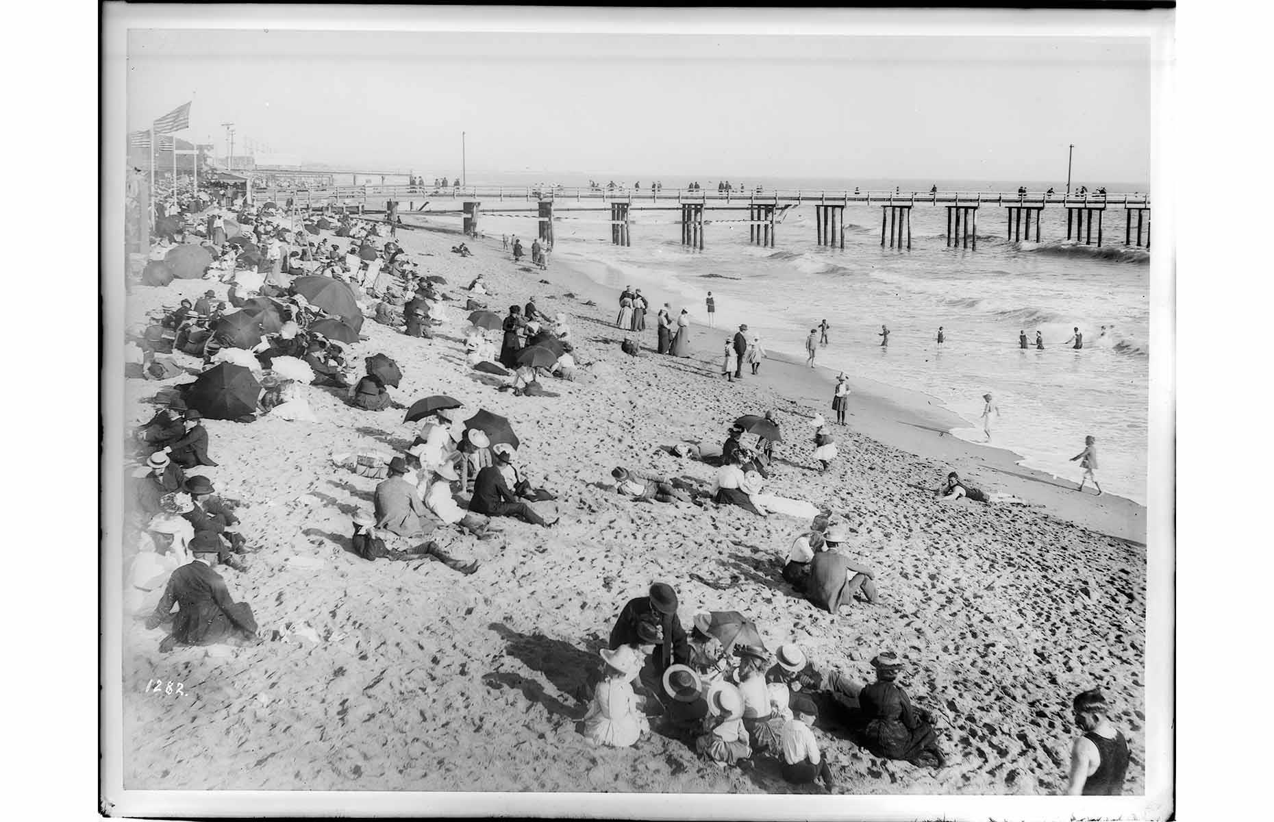 c.1905: A beach scene in Santa Monica