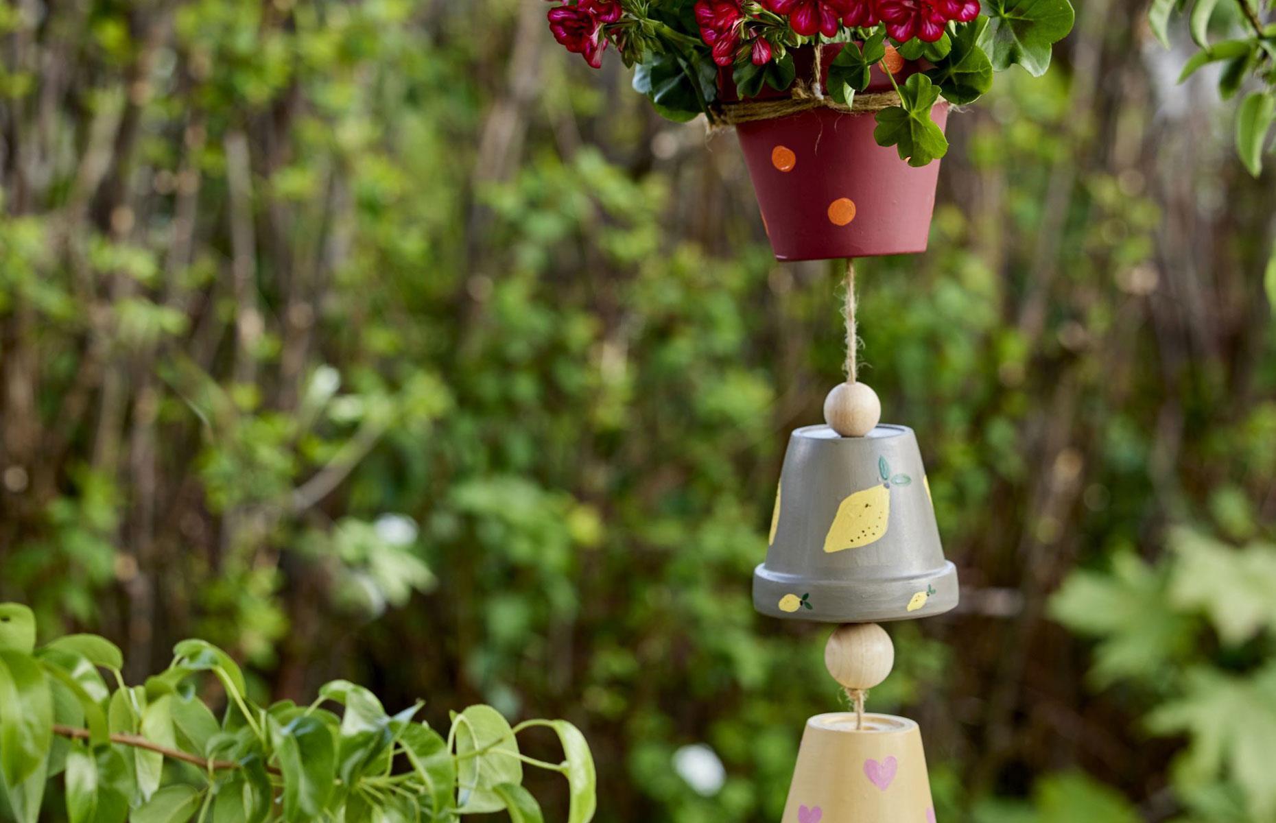 Hang up a potted wind chime