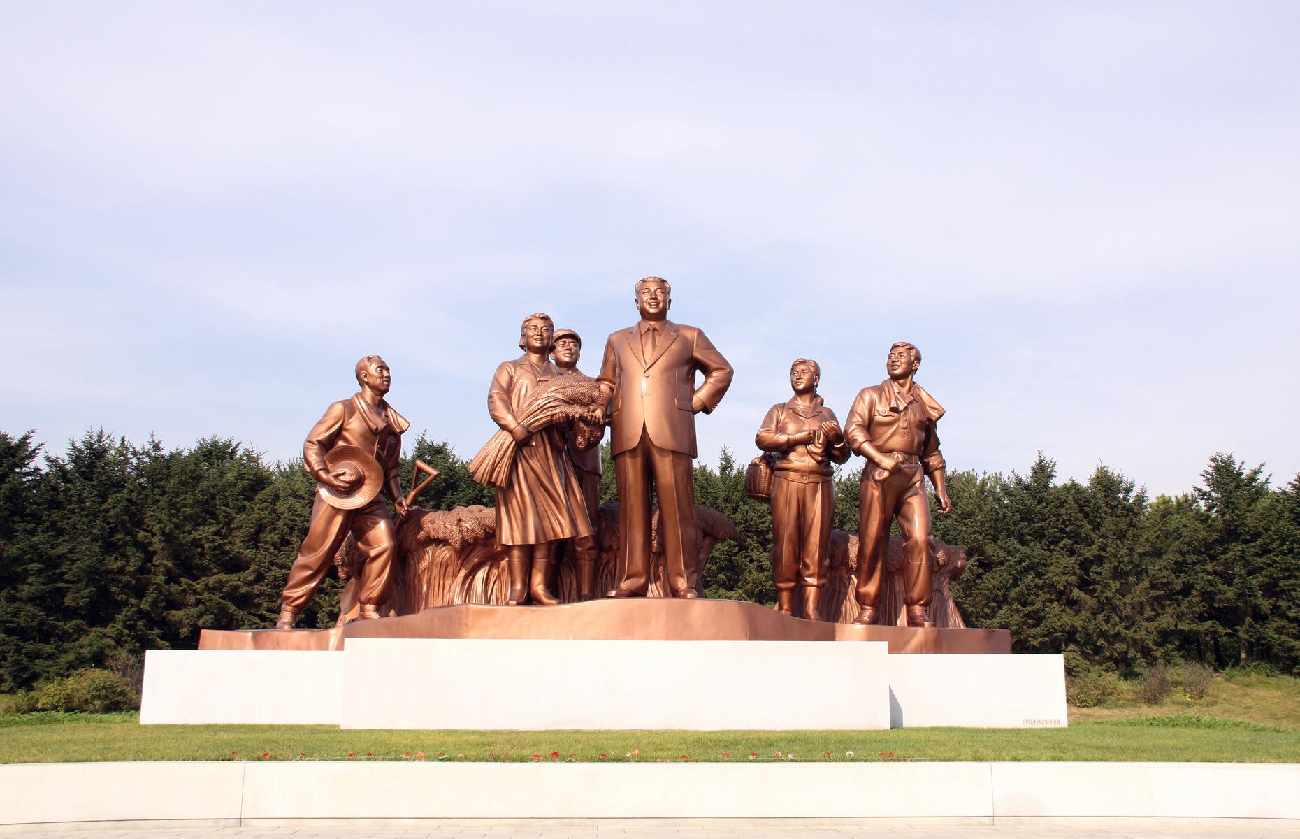 There are statues of North Korea’s leaders everywhere