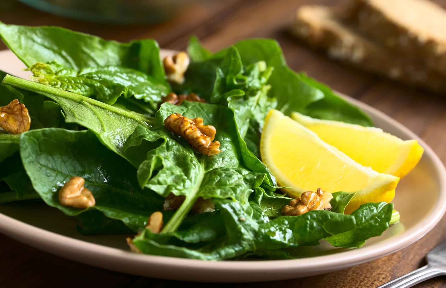 Lemon and spinach 