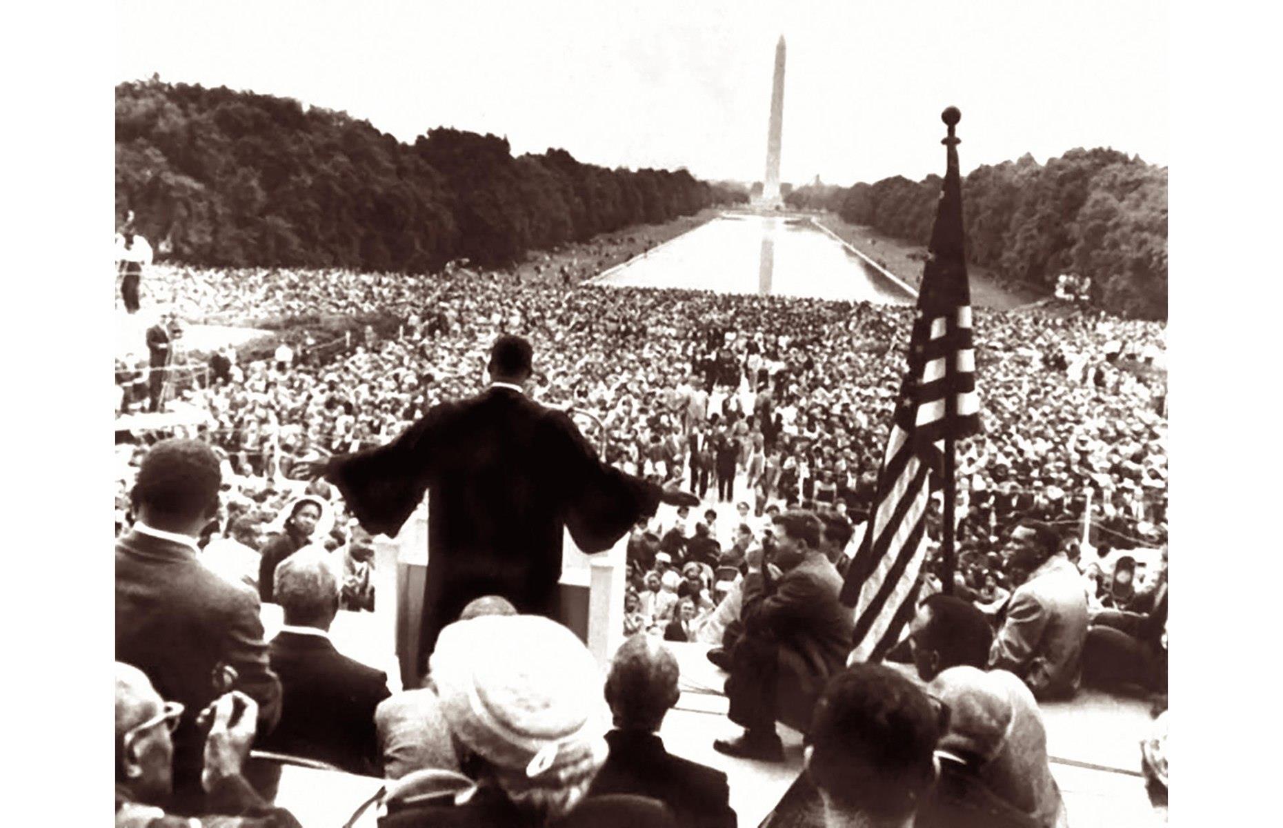 1957: Martin Luther King Jr addresses America