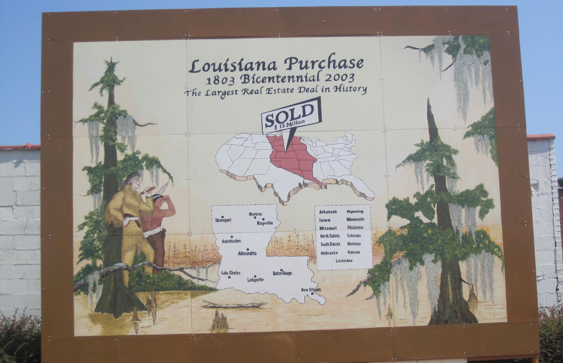 America's purchase of the Louisiana Territory from France, 1803