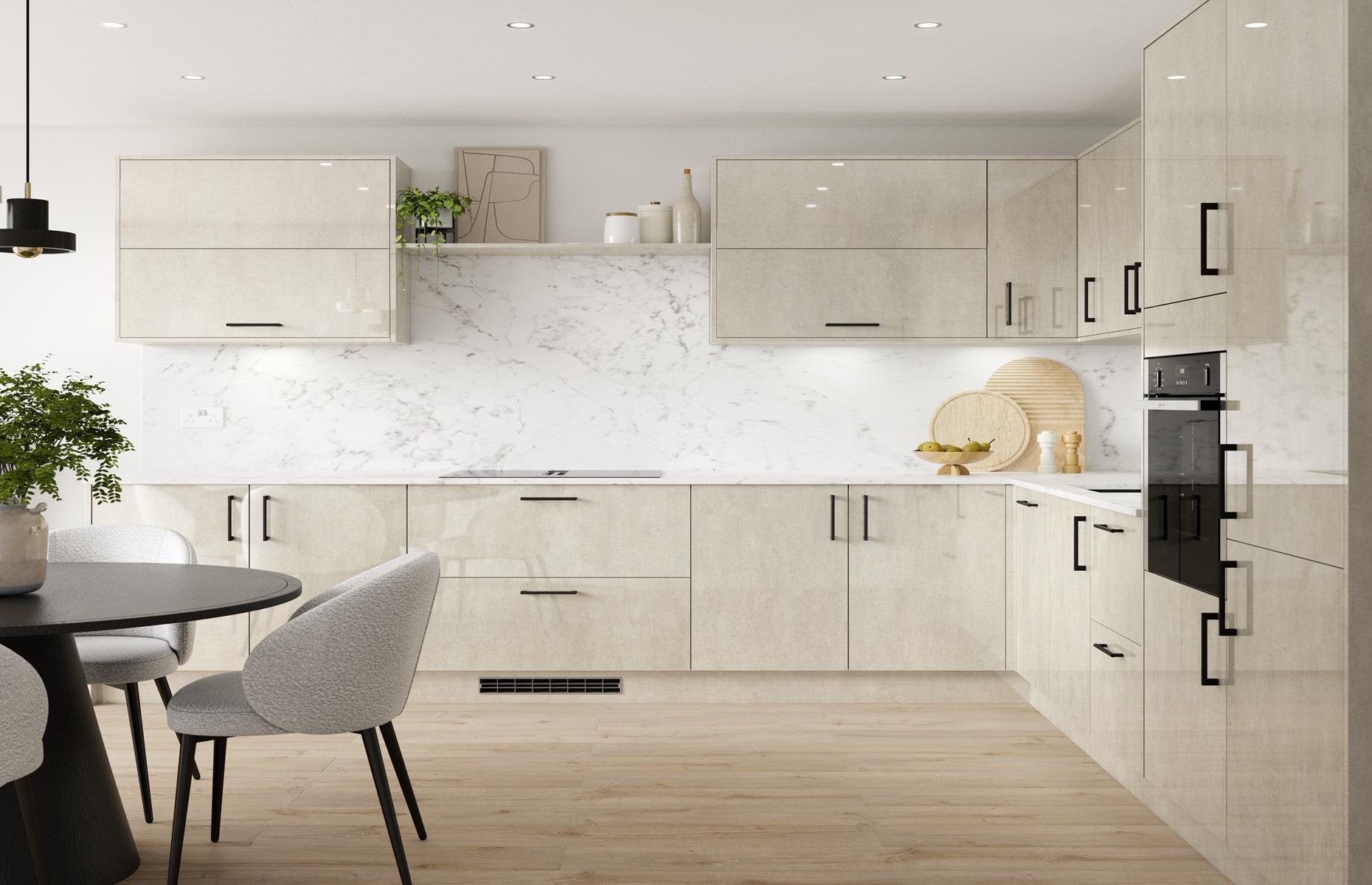 Dust tops and bottoms of cabinets