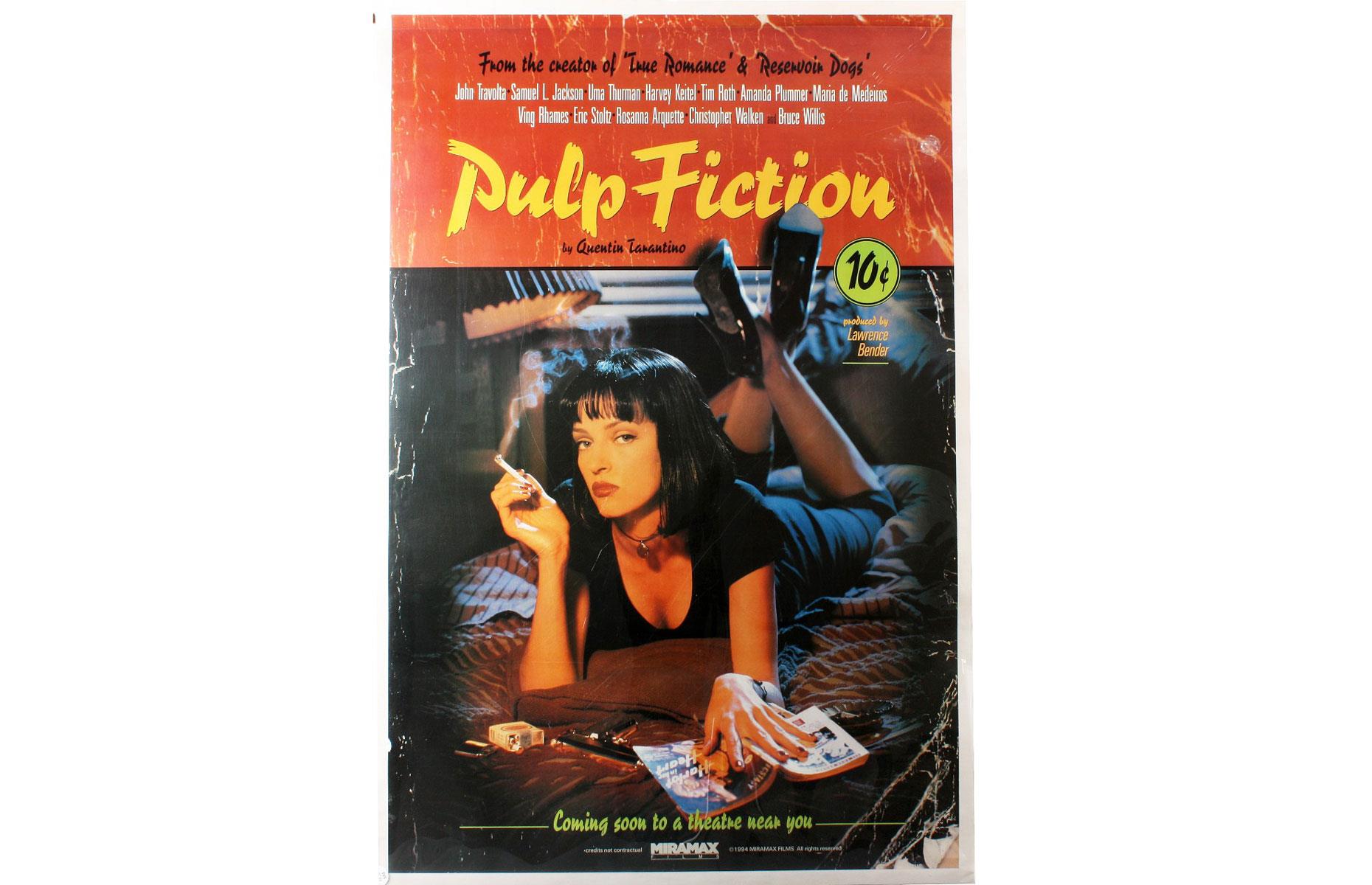 Pulp Fiction (American poster, 1997): up to $1,500 (£1.1k)