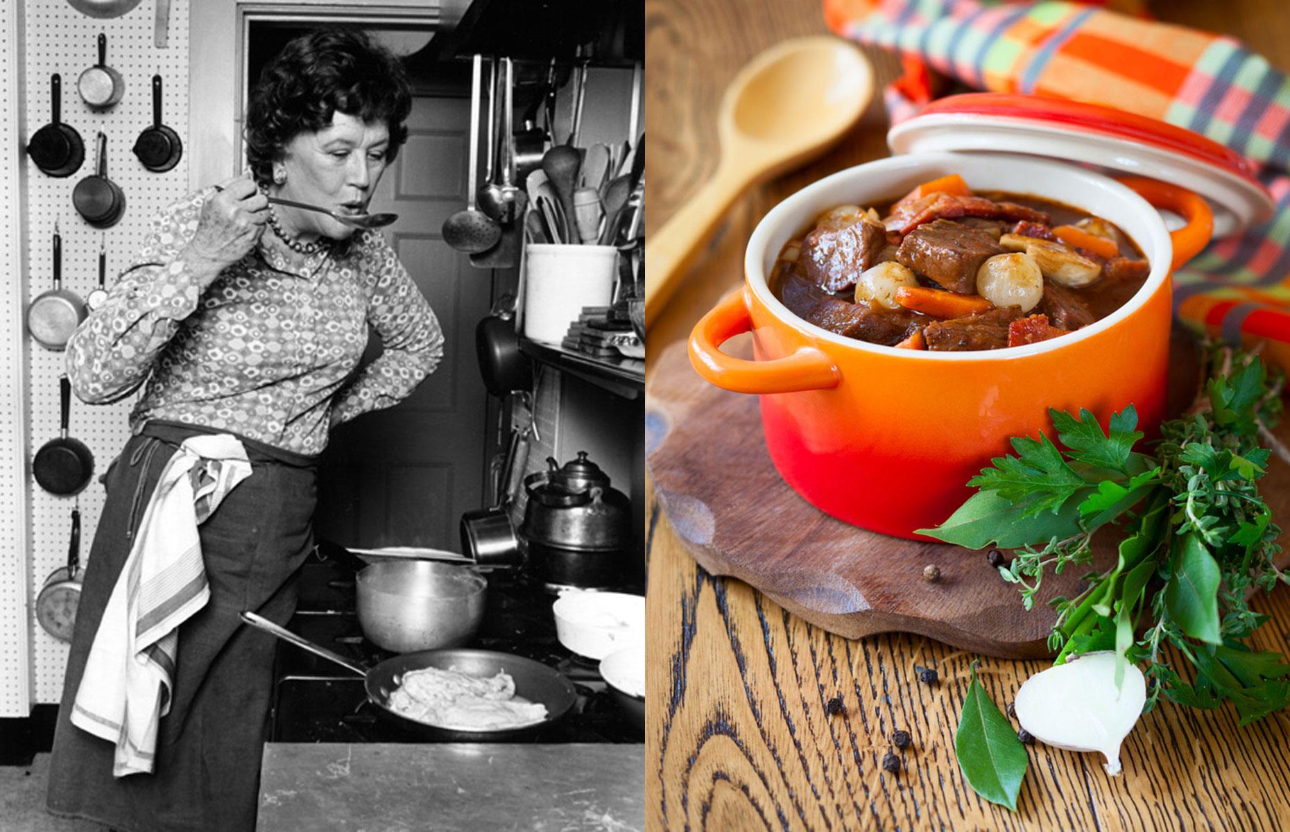 Julia Child’s rustic beef bourguignon 