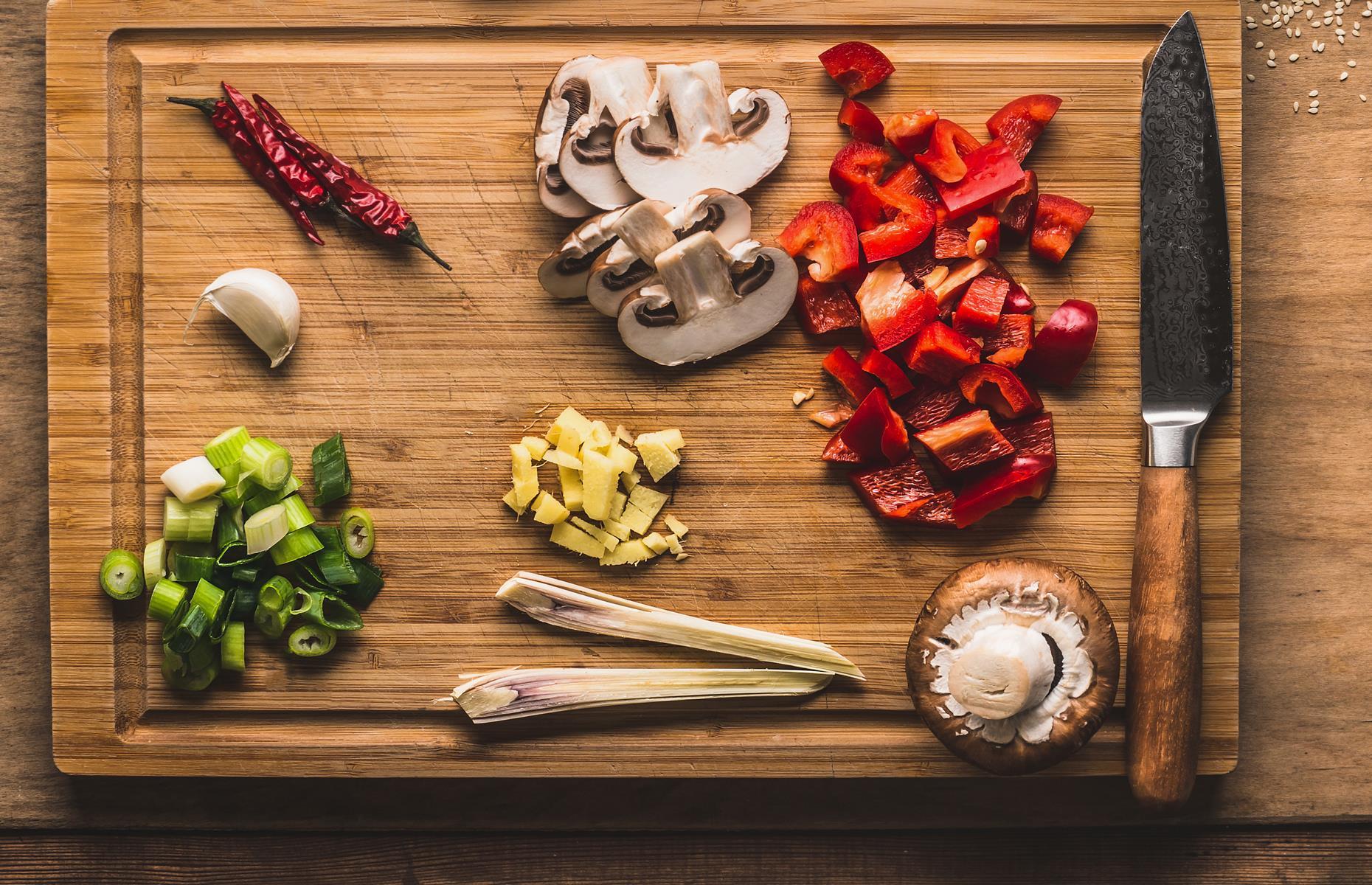 Chop veg the same size for stir-fries