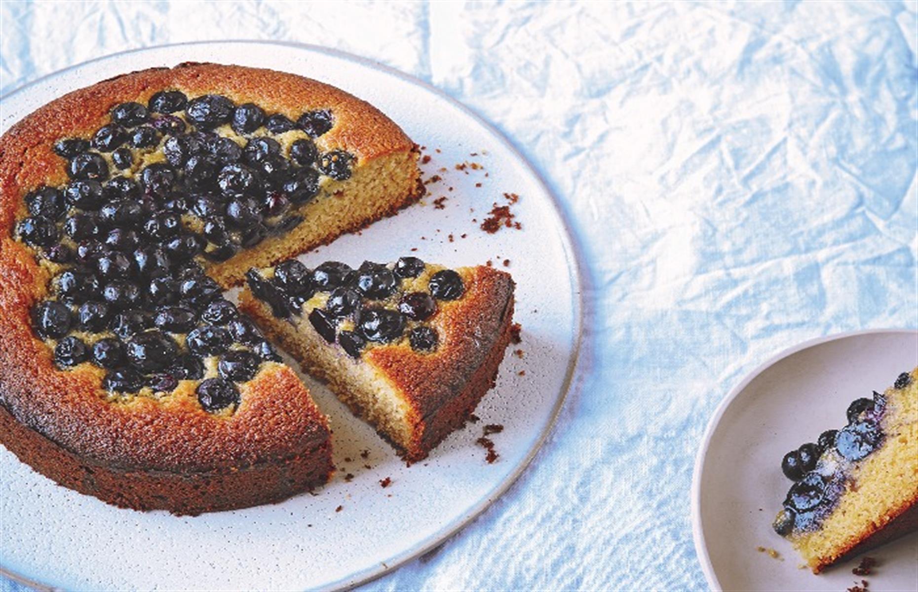 Blueberry and honey cornbread