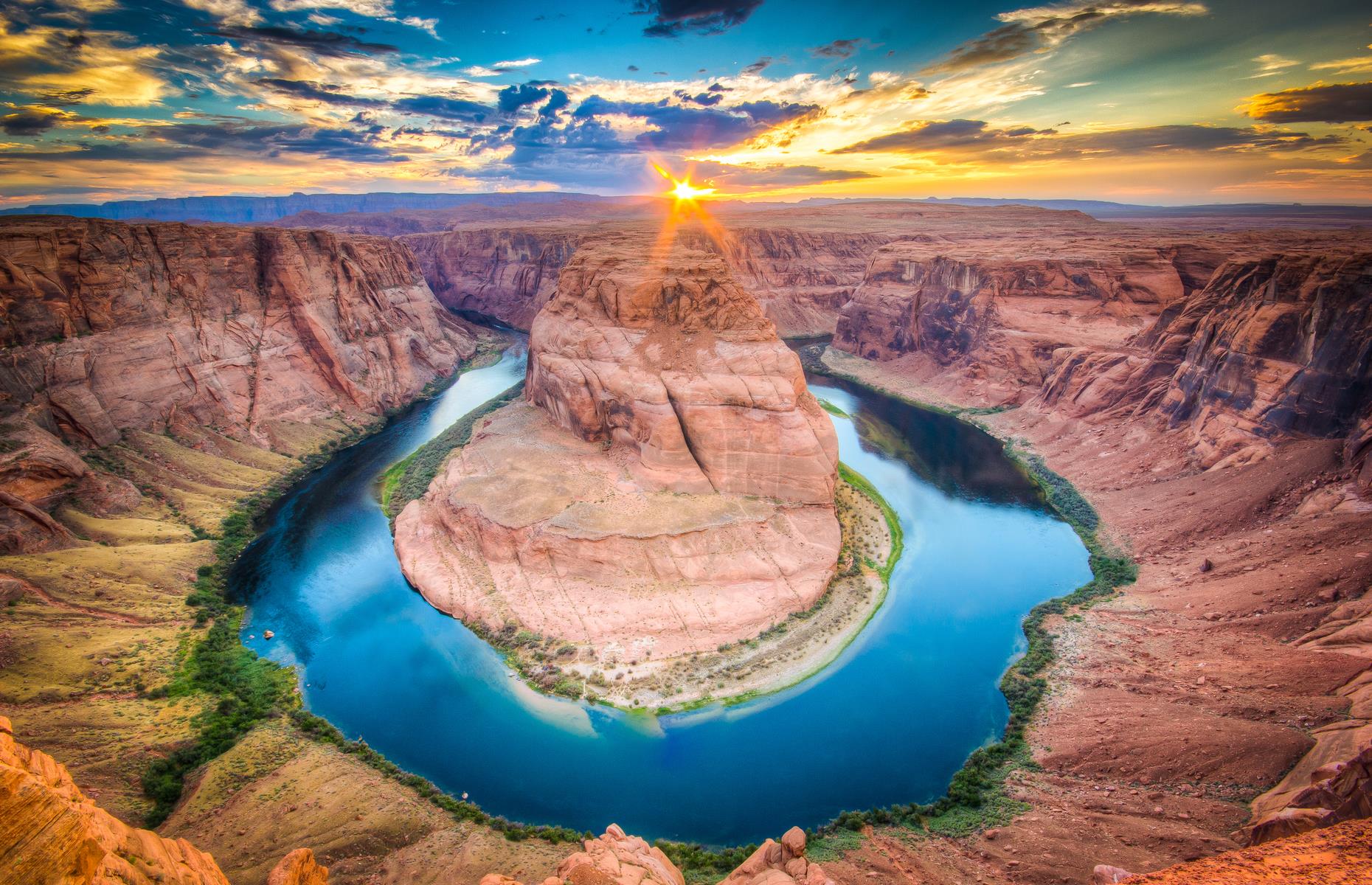 Sunset, Horseshoe Bend, Arizona, USA